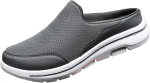 Men Slip on Walking Shoes Comfy Knitted Memory Foam Breathable Mesh Fashion Sneakers Non Slip Arch Support Vacation Training Gym Shoes Wide Width