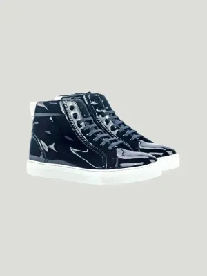 Men's & Women's High-Top Sneakers | Hand-Painted Calf Leather | Versatile Fashion for Casual & Professional Wear | One Posh Closet