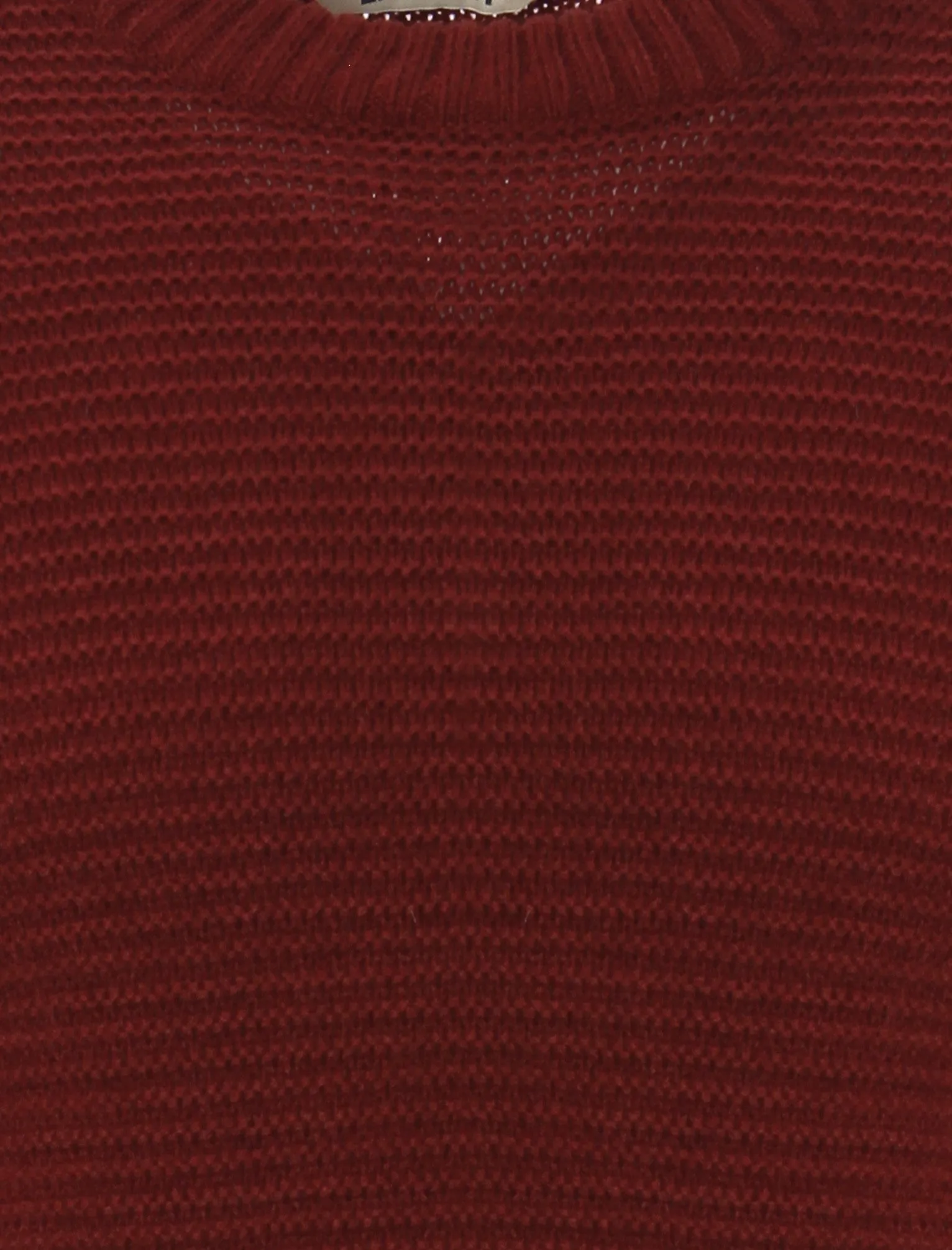 Men's textured wool blend oxblood jumper