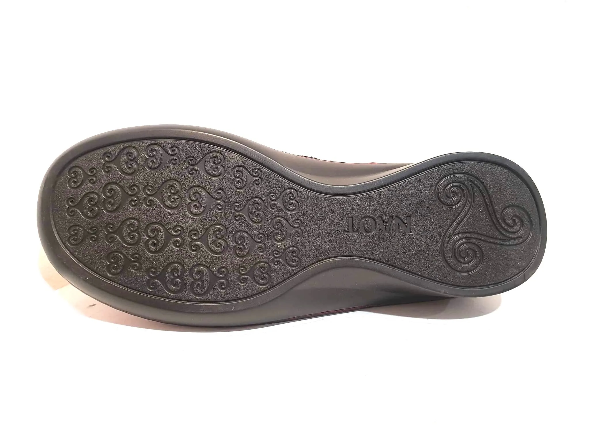 Naot Motiff Poppy Red Leather Mary Jane Velcro Made In Israel