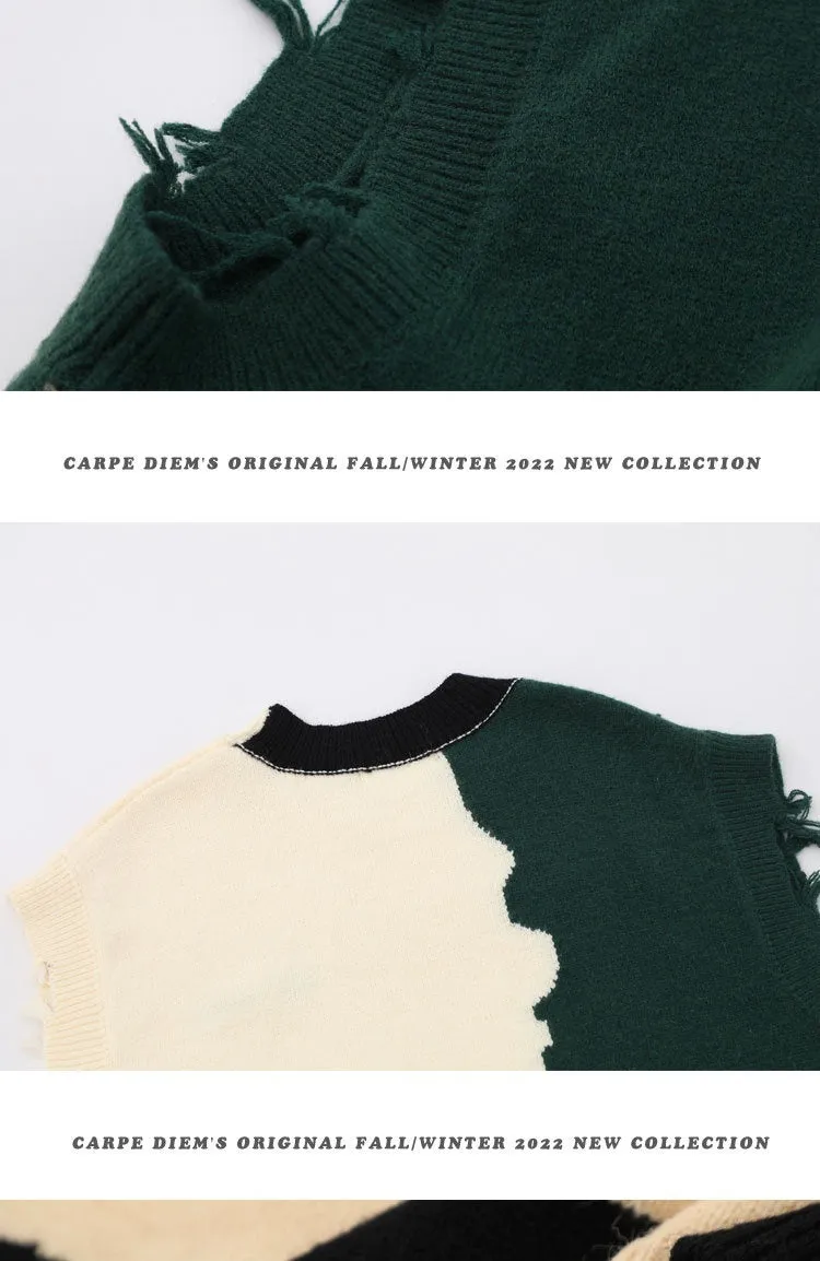 New Round Neck Loose Men's And Women's Knitted Vest