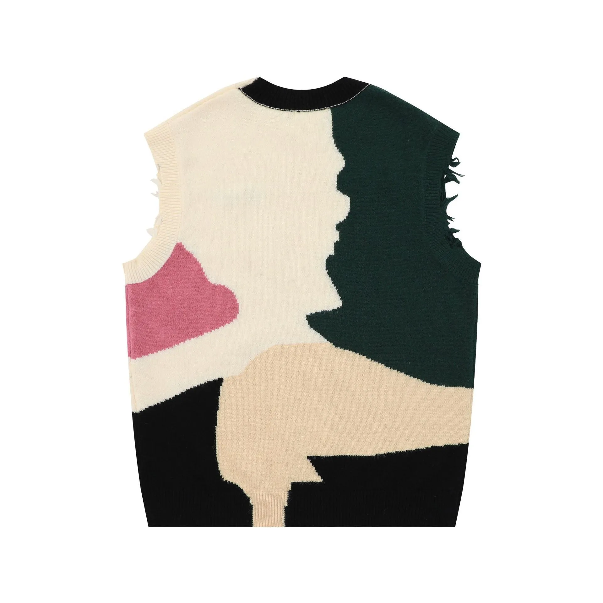 New Round Neck Loose Men's And Women's Knitted Vest