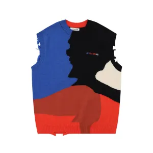 New Round Neck Loose Men's And Women's Knitted Vest