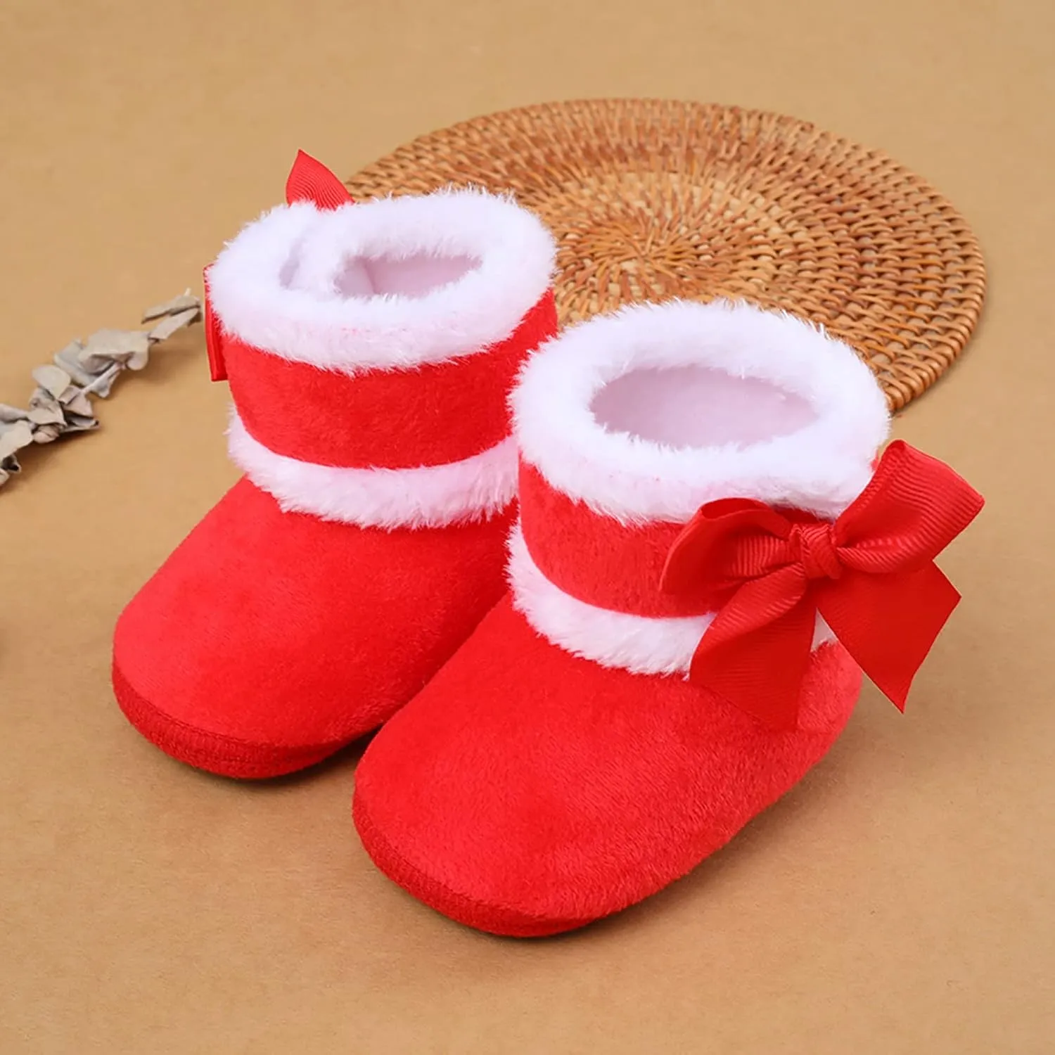 Newborn Shoes for Girls,Baby Girls Boys Warm Shoes Soft Booties Infant Toddler Warming and Fashion Snow Boots Shoes