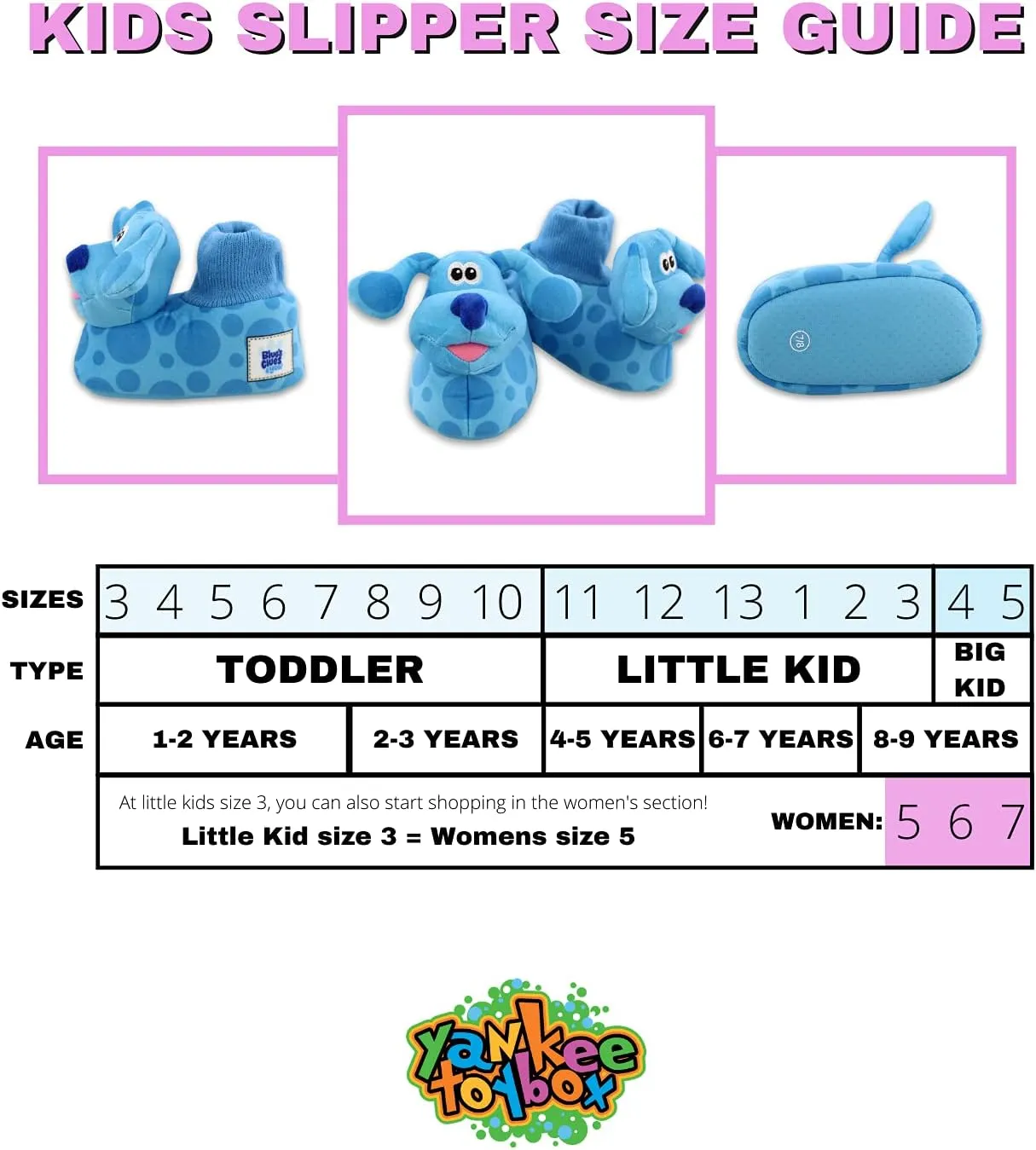 Nickelodeon Blue's Clues & You Toddler Plush 3D Sock Top Slippers