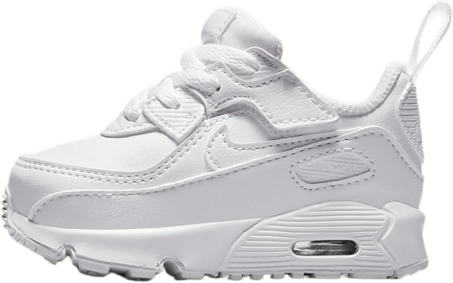 Nike Air Max 90 EasyOn Baby/Toddler Shoes (IH1418-133, White/Metallic Silver/White)