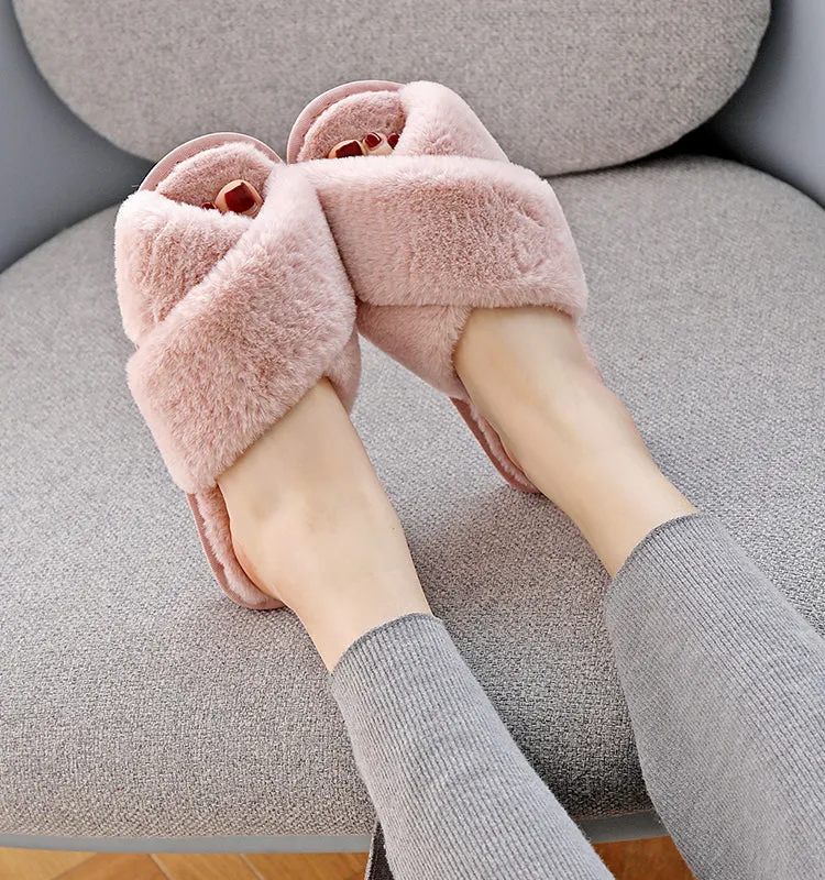 Nordic Cozy Cross Band Slippers - Buy 1 Get 1 Free
