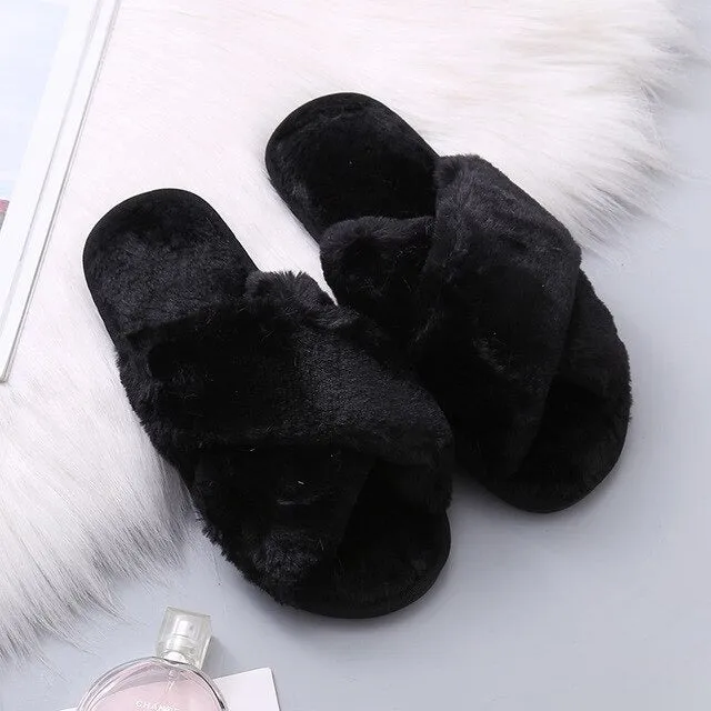 Nordic Cozy Cross Band Slippers - Buy 1 Get 1 Free