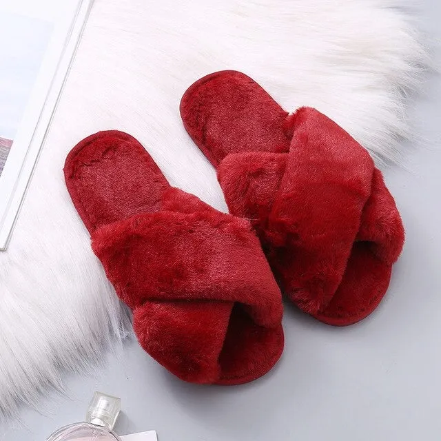 Nordic Cozy Cross Band Slippers - Buy 1 Get 1 Free