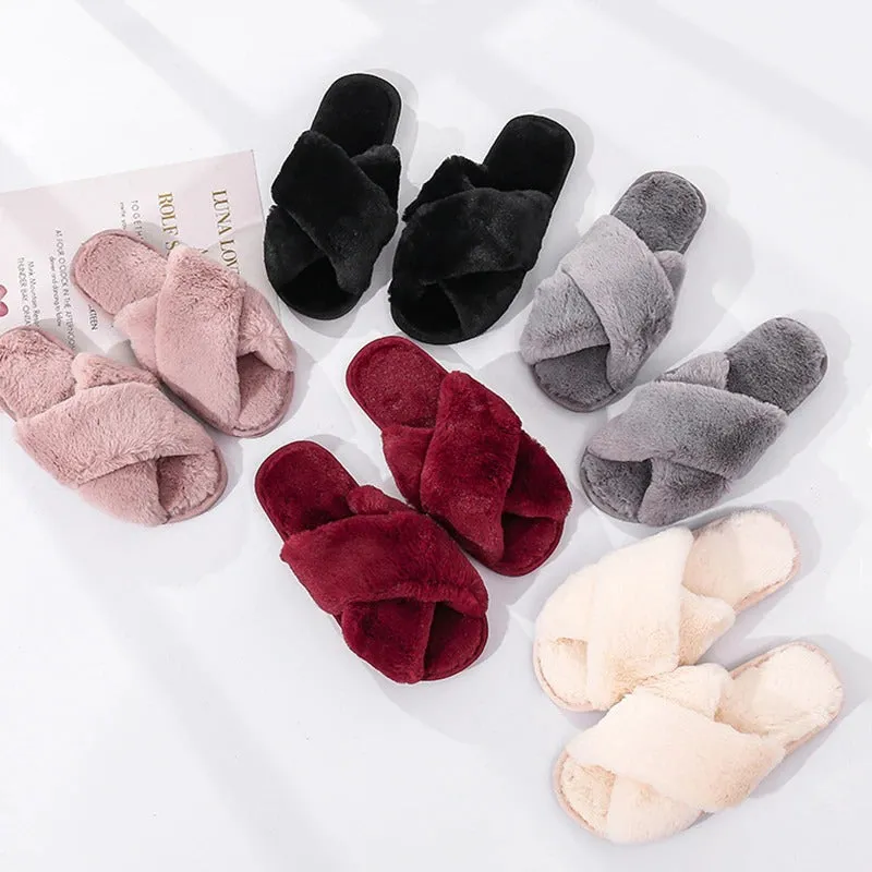 Nordic Cozy Cross Band Slippers - Buy 1 Get 1 Free
