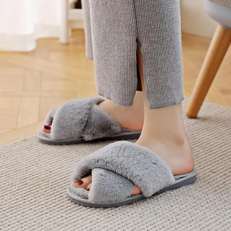 Nordic Cozy Cross Band Slippers - Buy 1 Get 1 Free