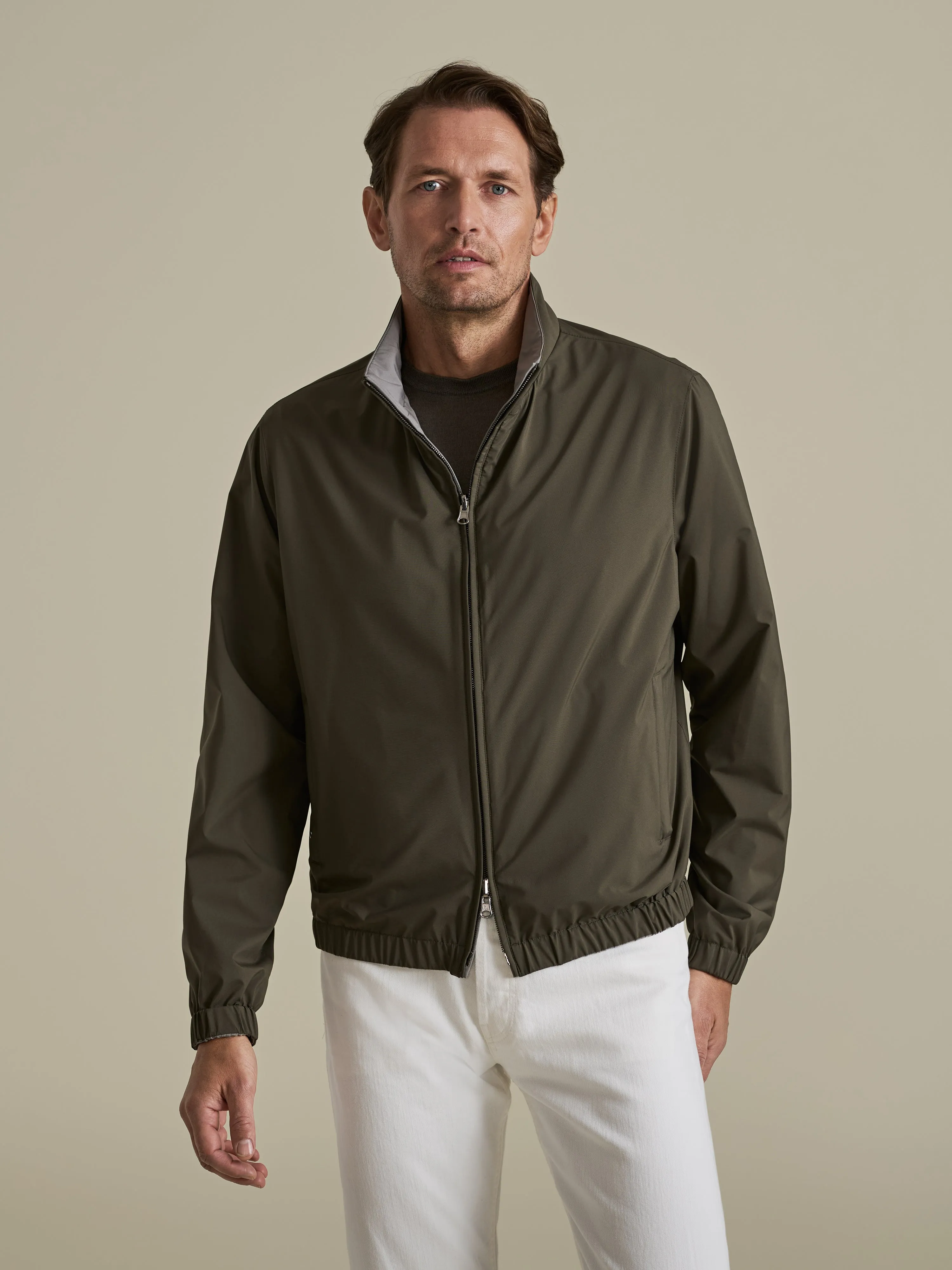 Nylon Reversible Bomber Jacket