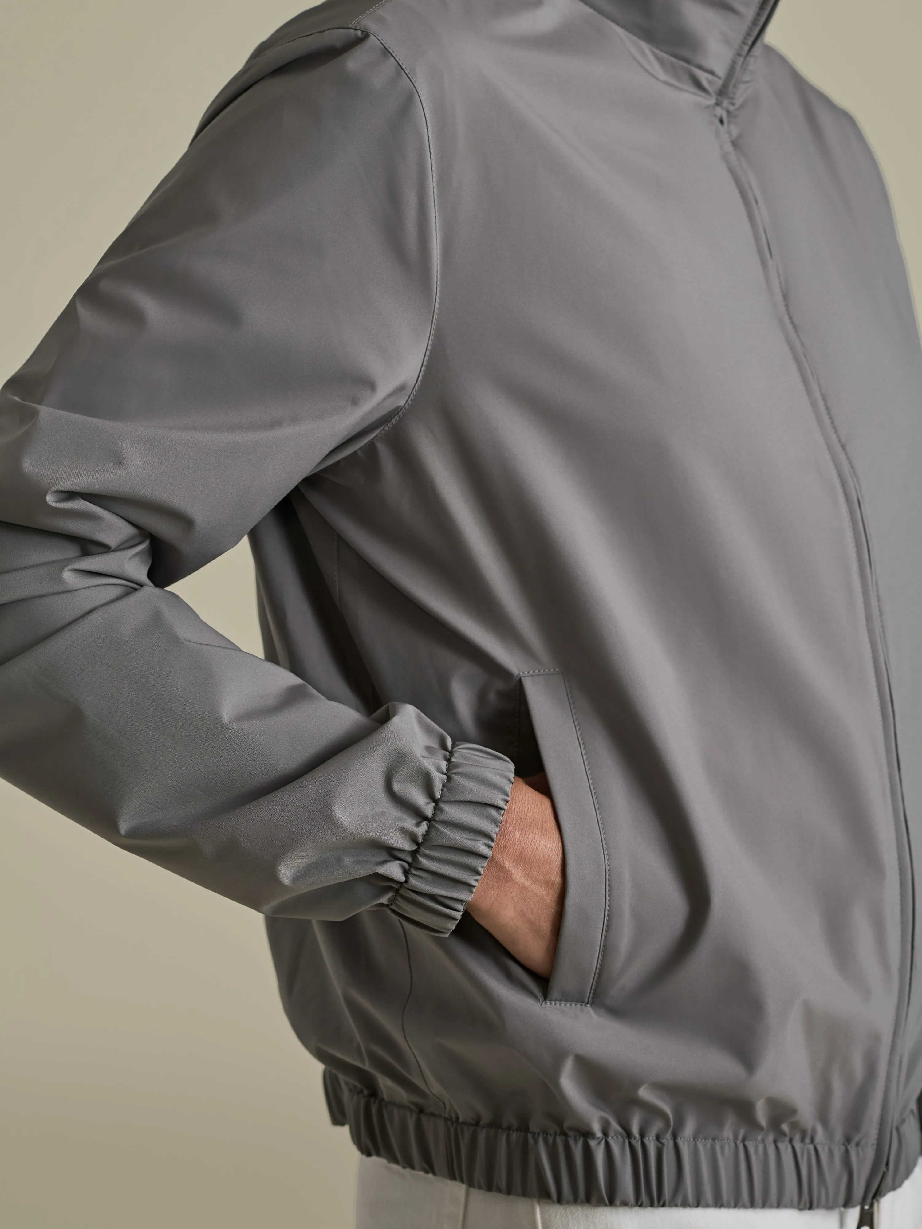 Nylon Reversible Bomber Jacket