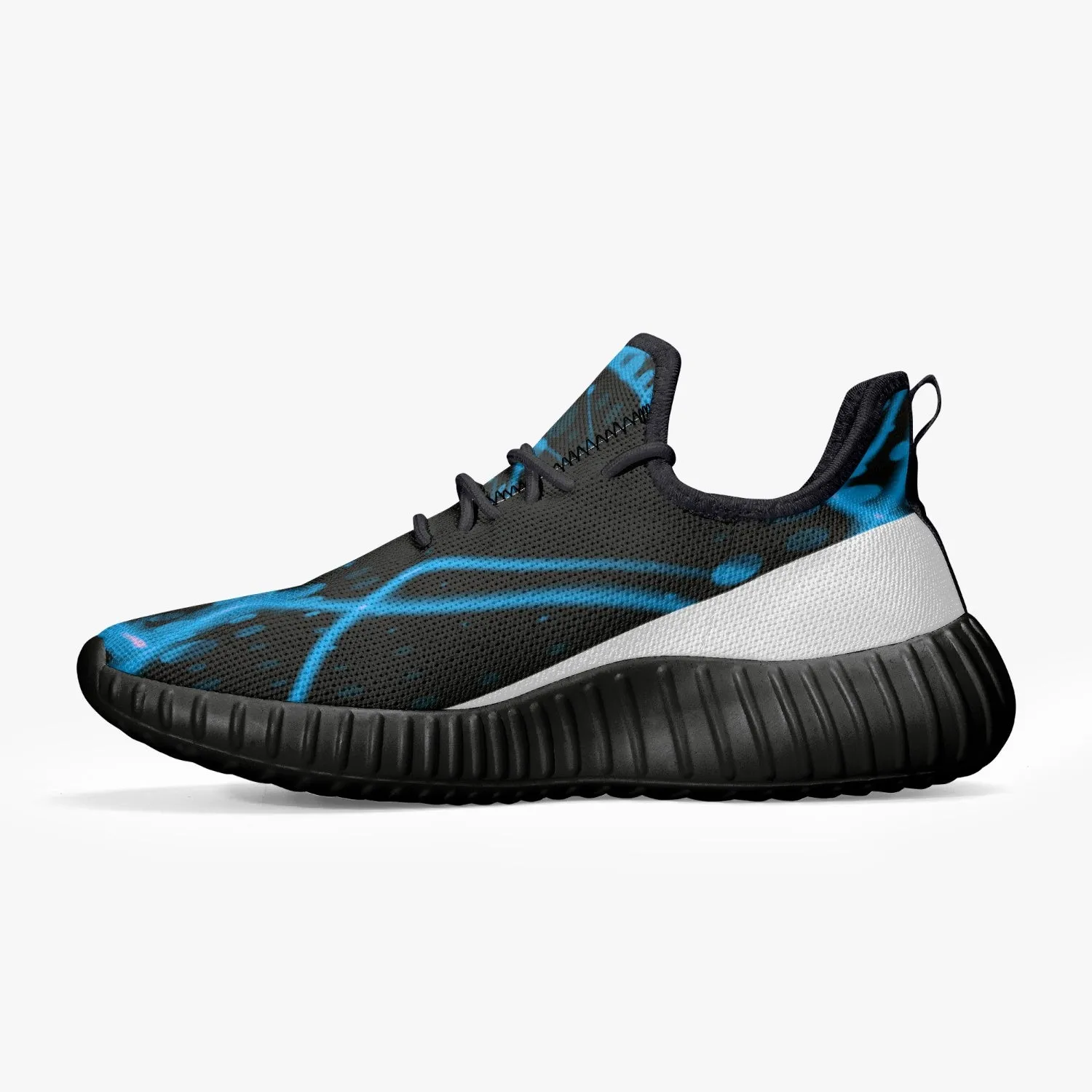 Officially Sexy Baby Blue & White Laser Print Mesh Knit Sneakers - With White or Black Sole
