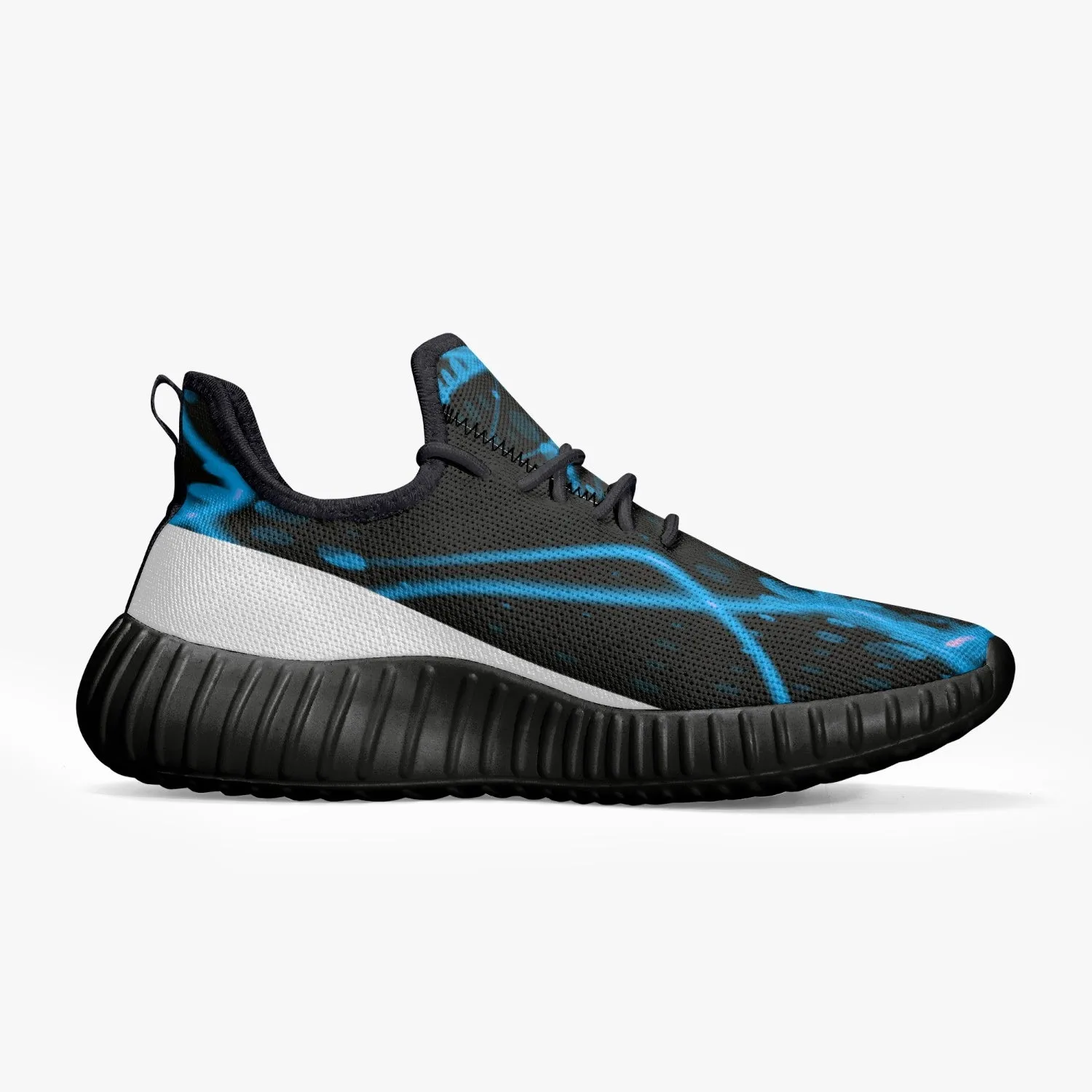 Officially Sexy Baby Blue & White Laser Print Mesh Knit Sneakers - With White or Black Sole