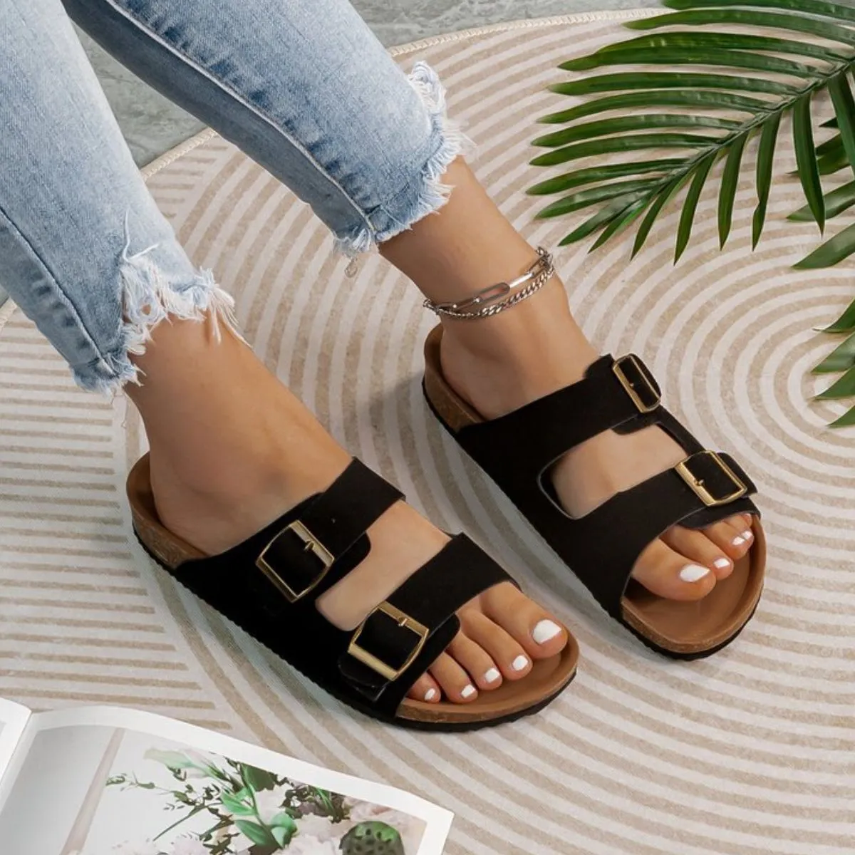 Open Toe Flats Sandals