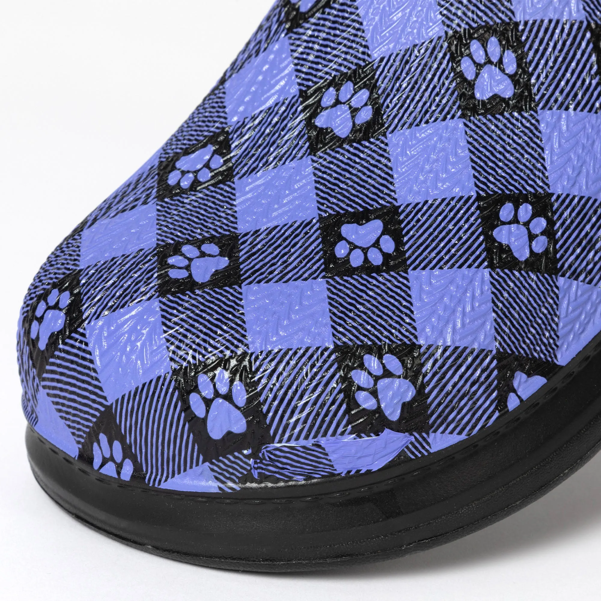 Paw Print Faux Fur Lined Slipper Shoes with Comfort Heel