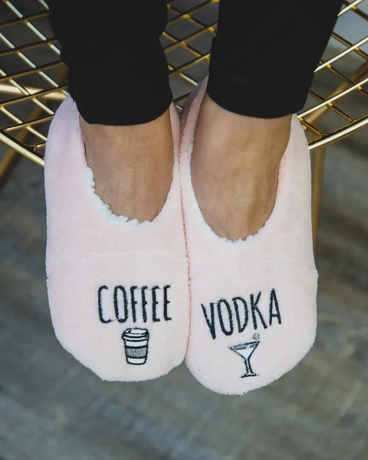 Perfect Morning & Night Sherpa Lined Slippers-S/M