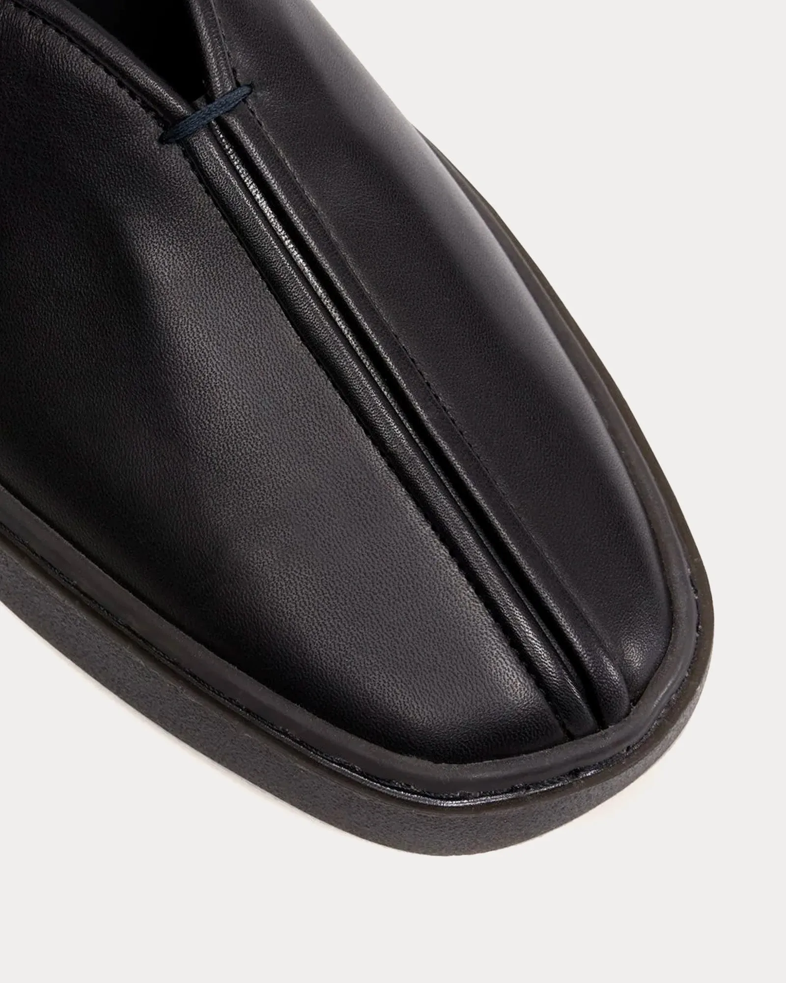 Piped Black Slip On Sneakers