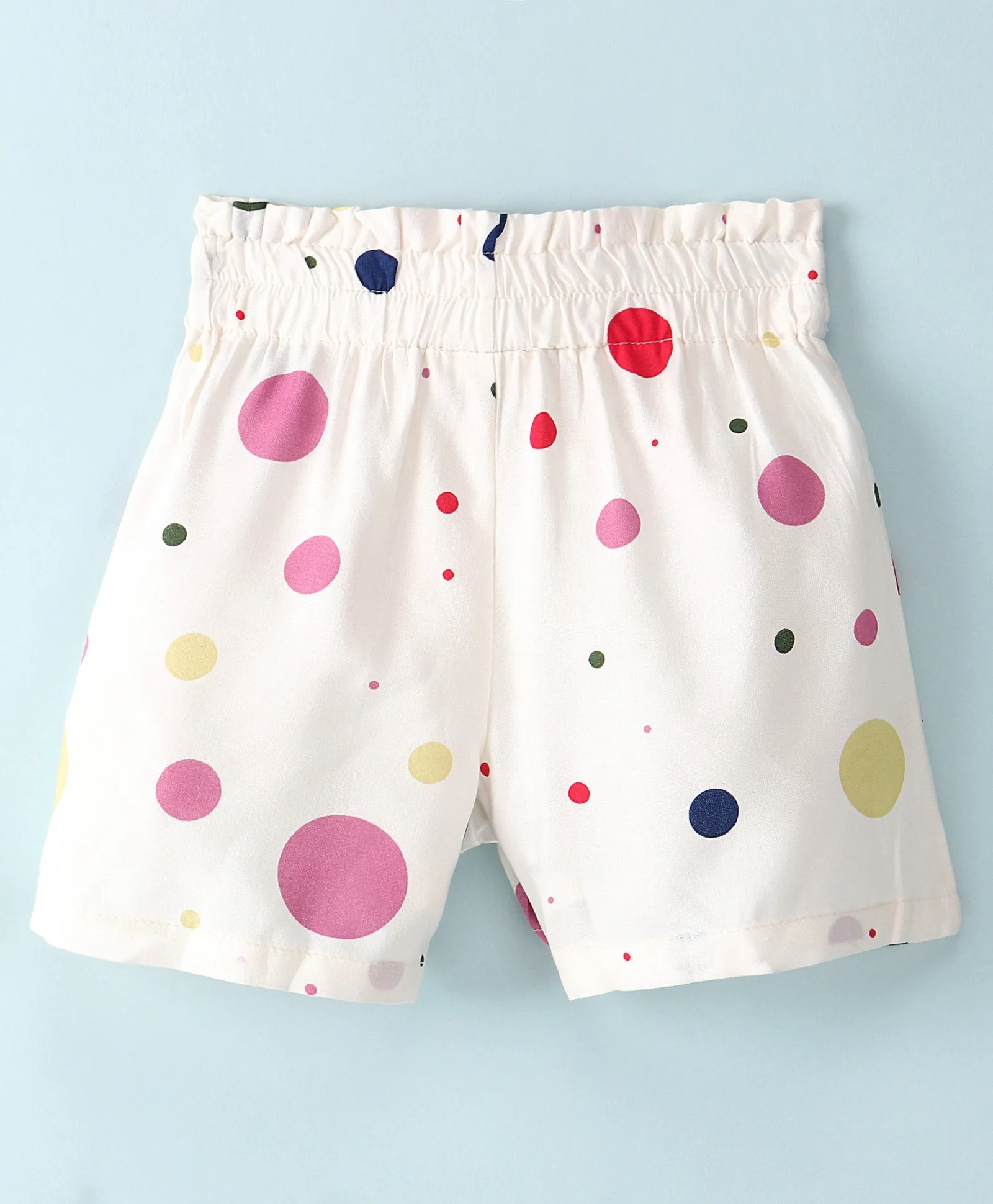 Polka Printed Belted Shorts