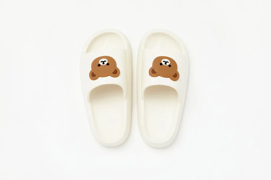 Pom Pom Slippers: Bear 255 (White)