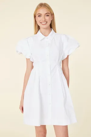 Poplin Statement Sleeve Dress