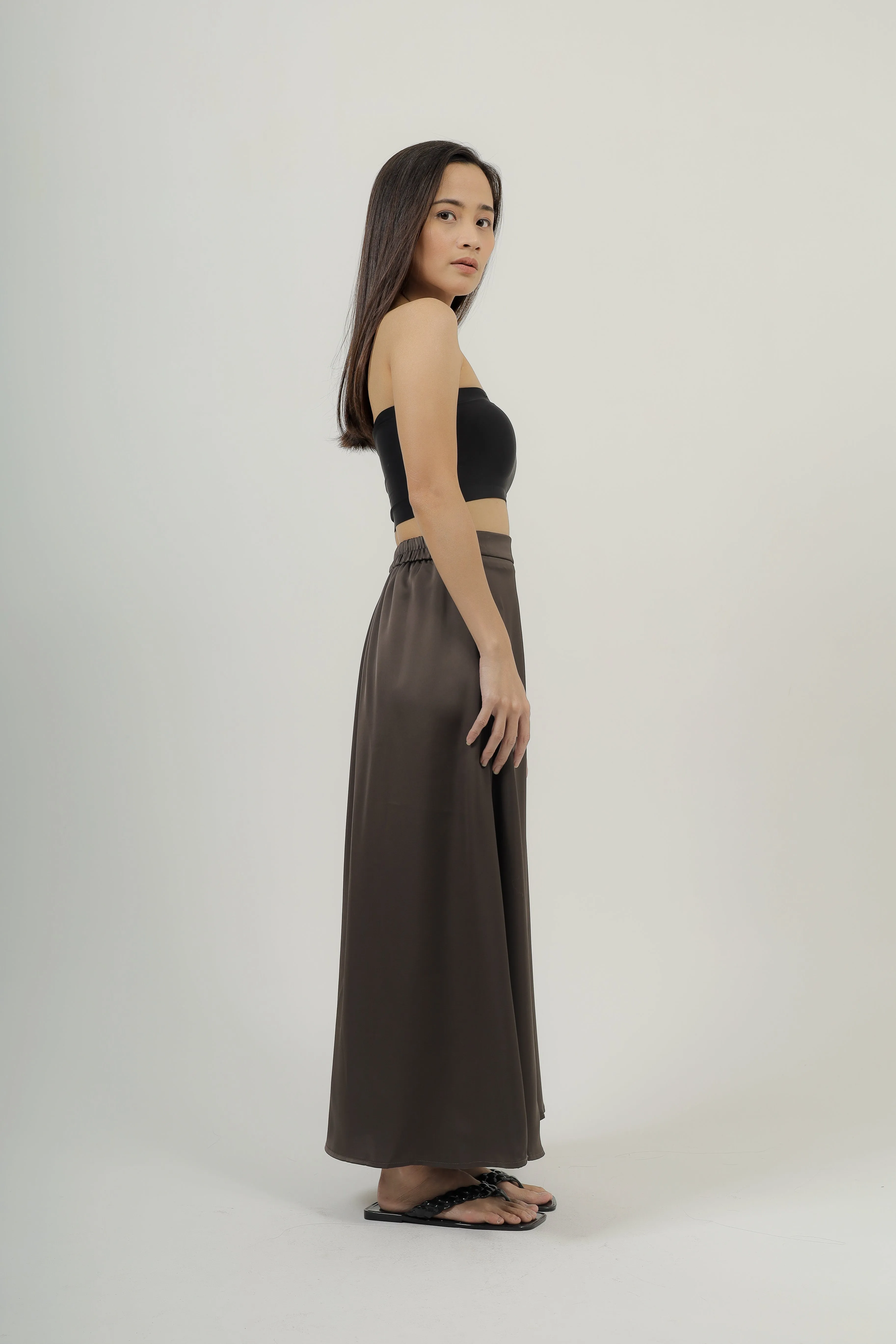 Posh Satin Midaxi Skirt