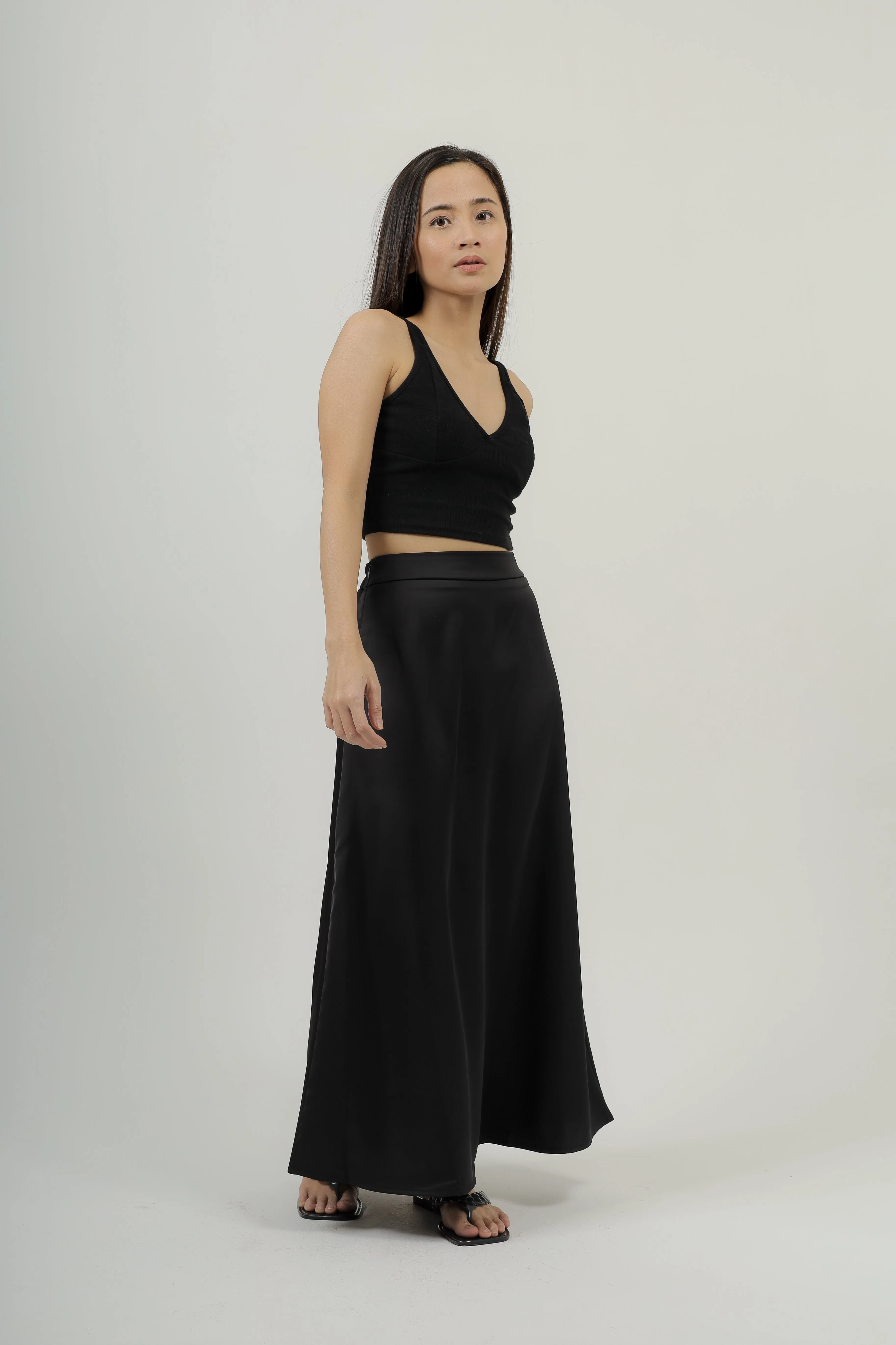 Posh Satin Midaxi Skirt