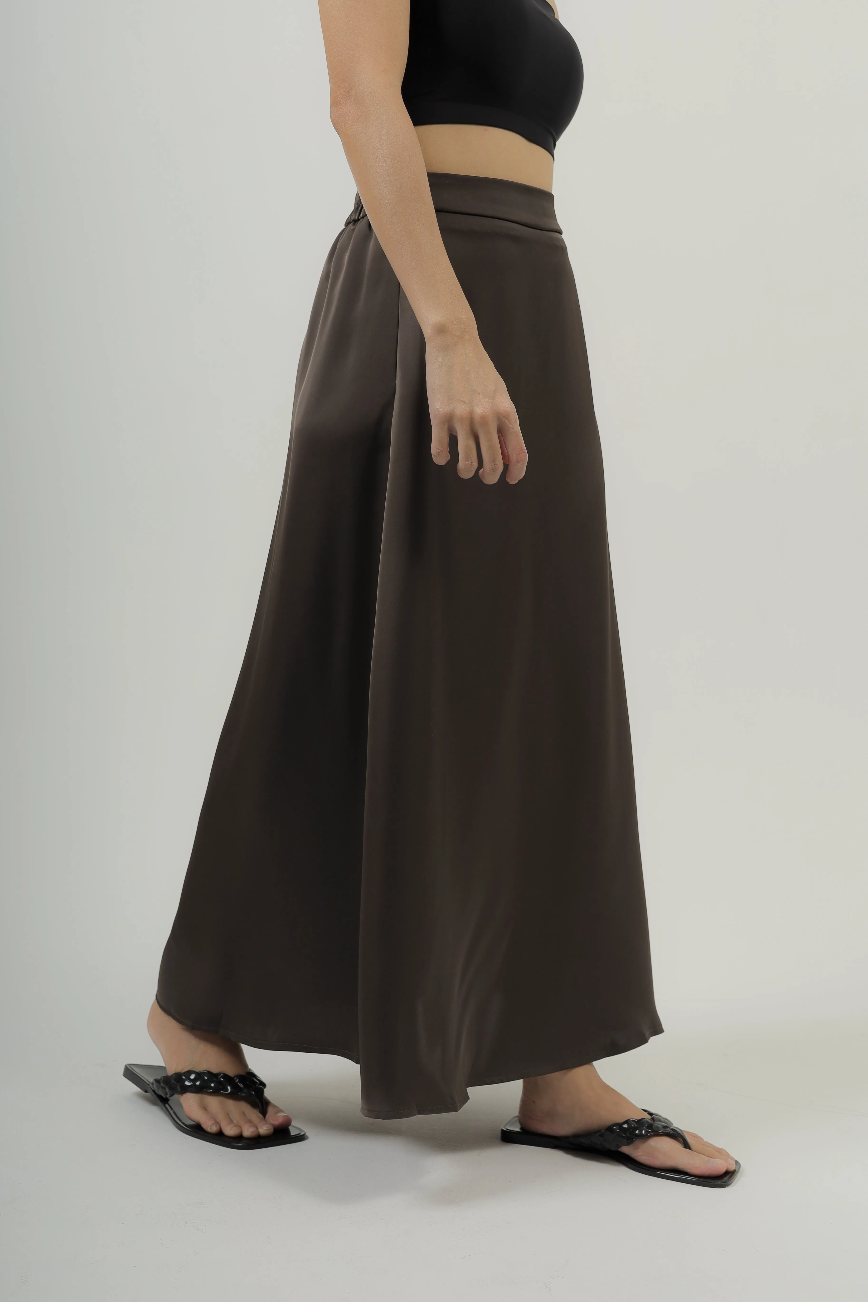 Posh Satin Midaxi Skirt