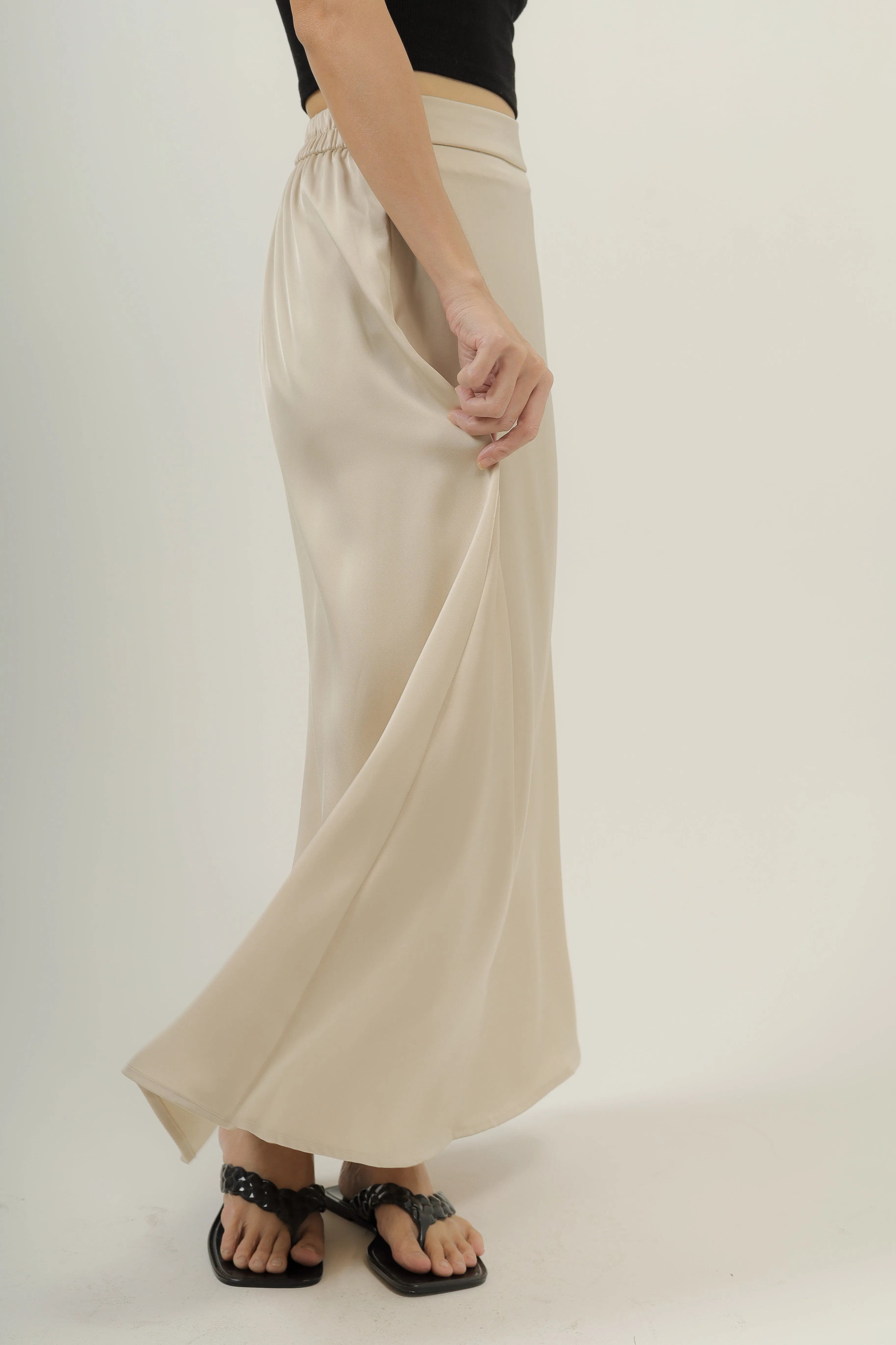 Posh Satin Midaxi Skirt