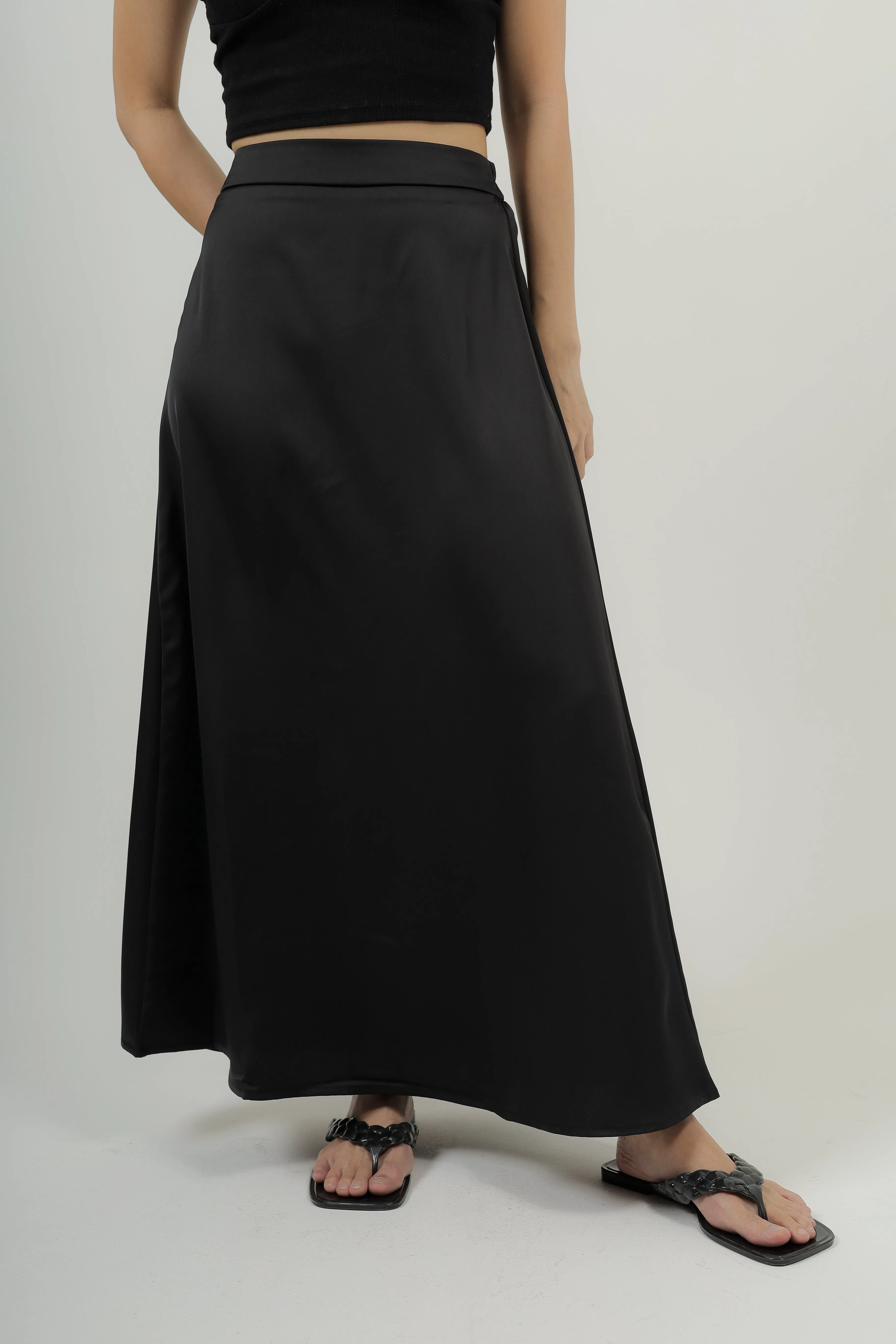 Posh Satin Midaxi Skirt