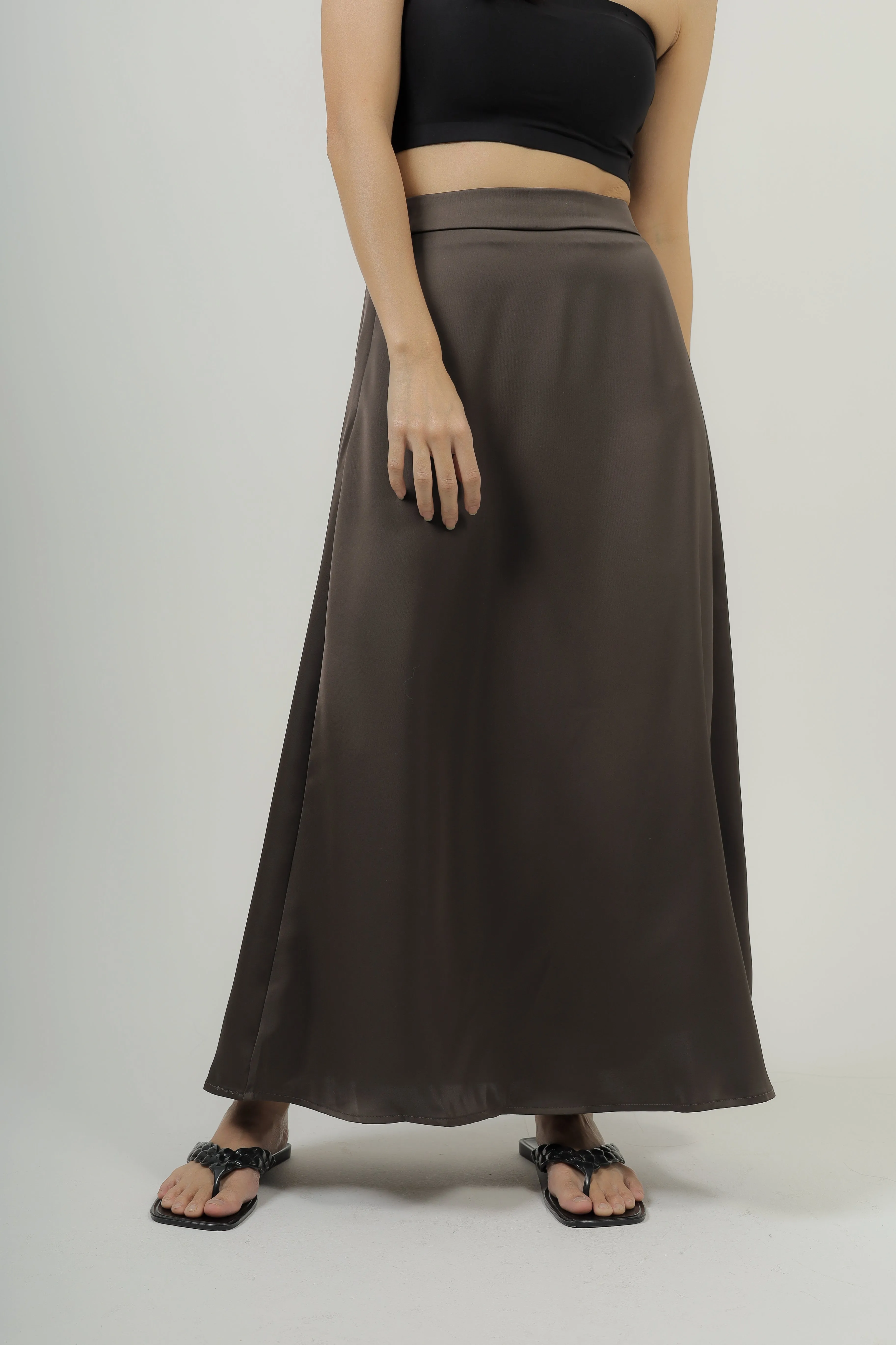 Posh Satin Midaxi Skirt