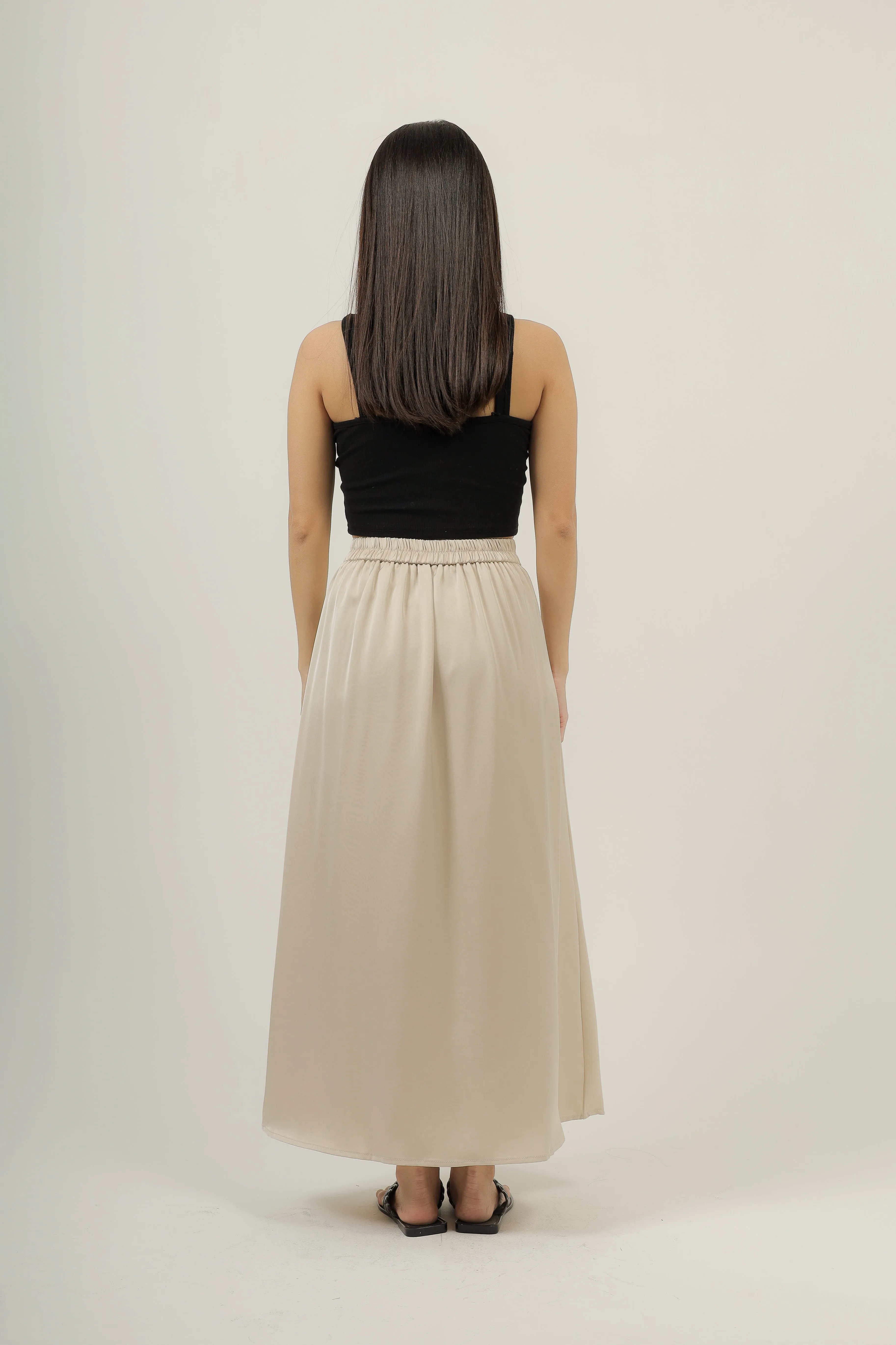 Posh Satin Midaxi Skirt