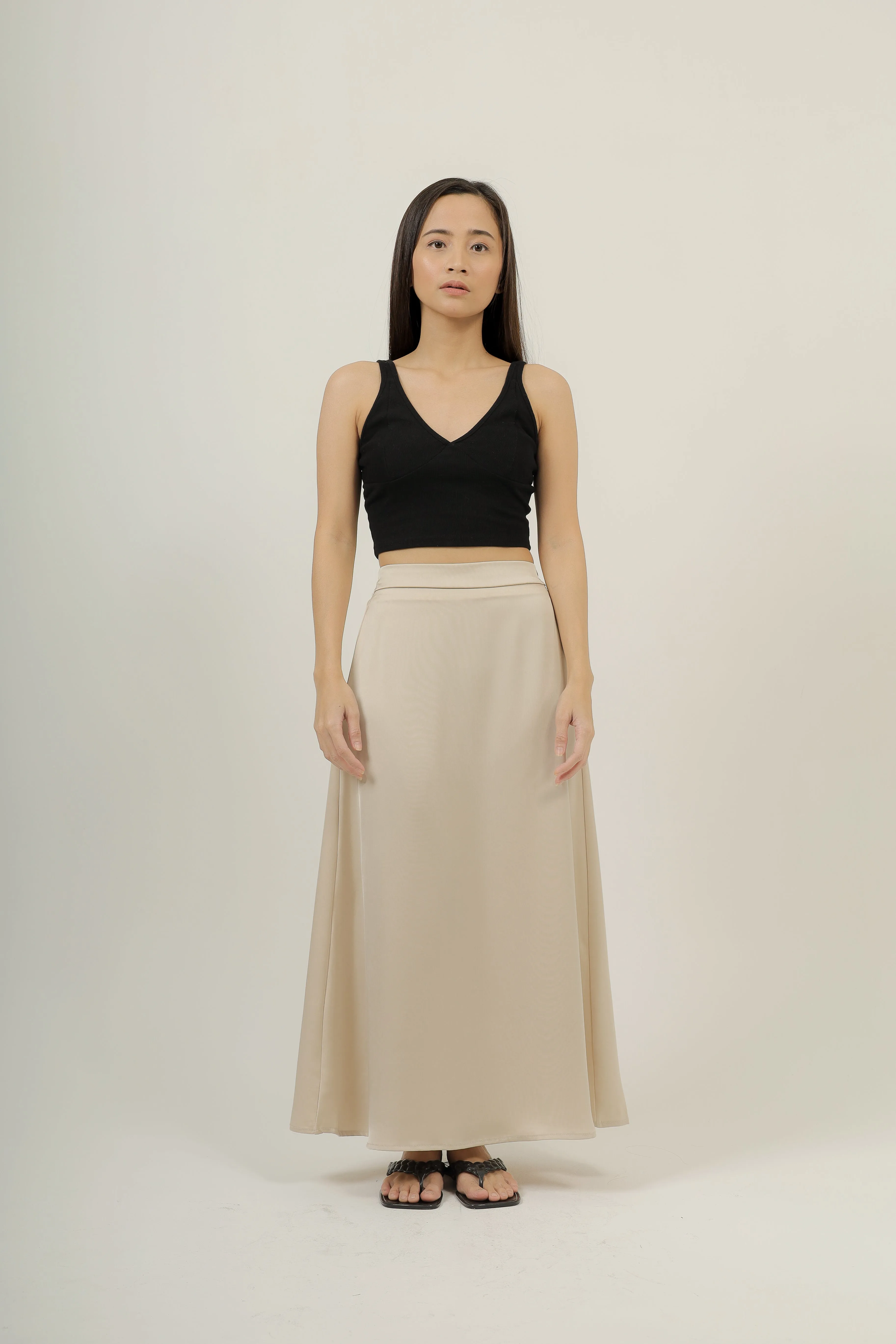Posh Satin Midaxi Skirt