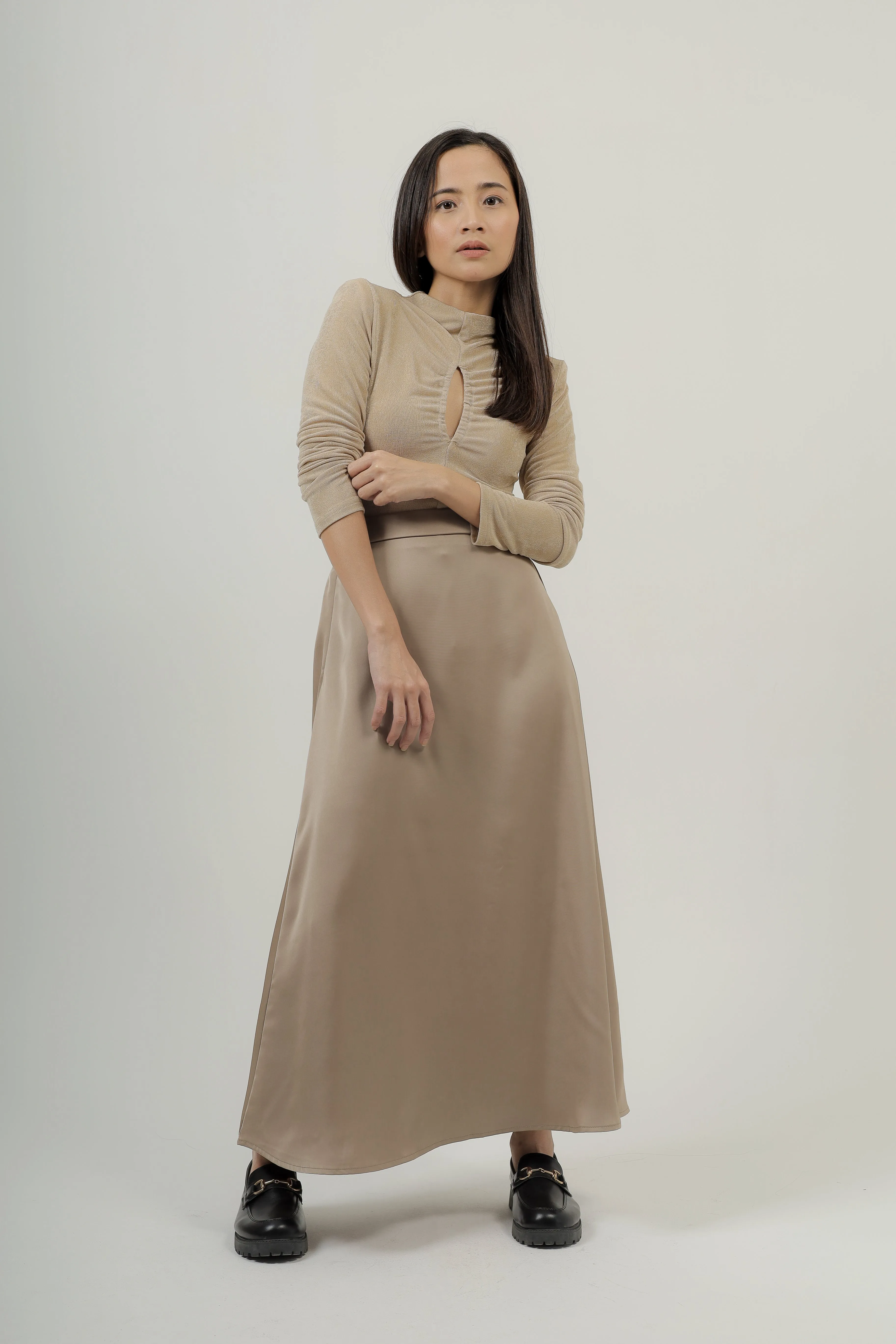 Posh Satin Midaxi Skirt