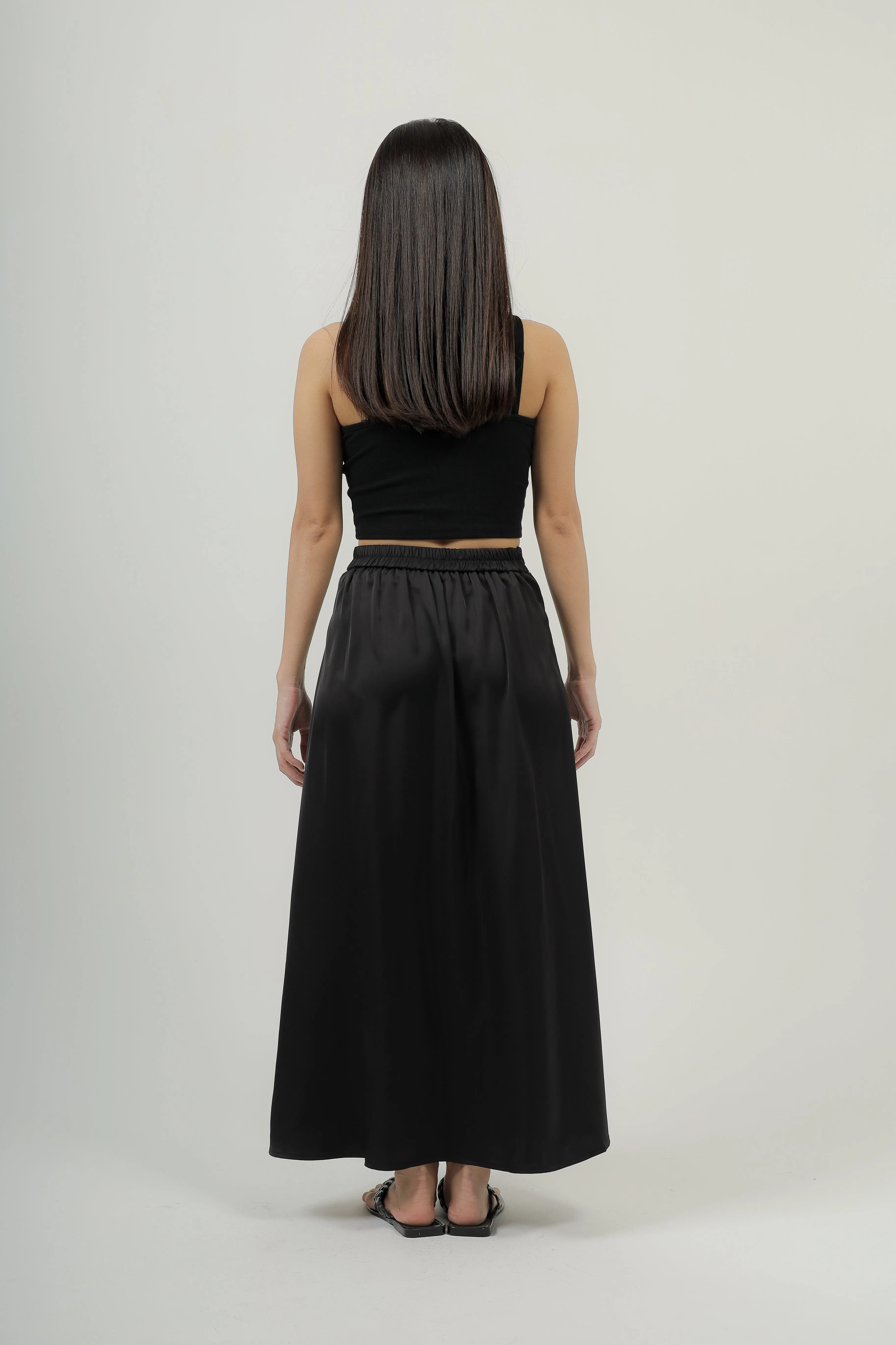 Posh Satin Midaxi Skirt