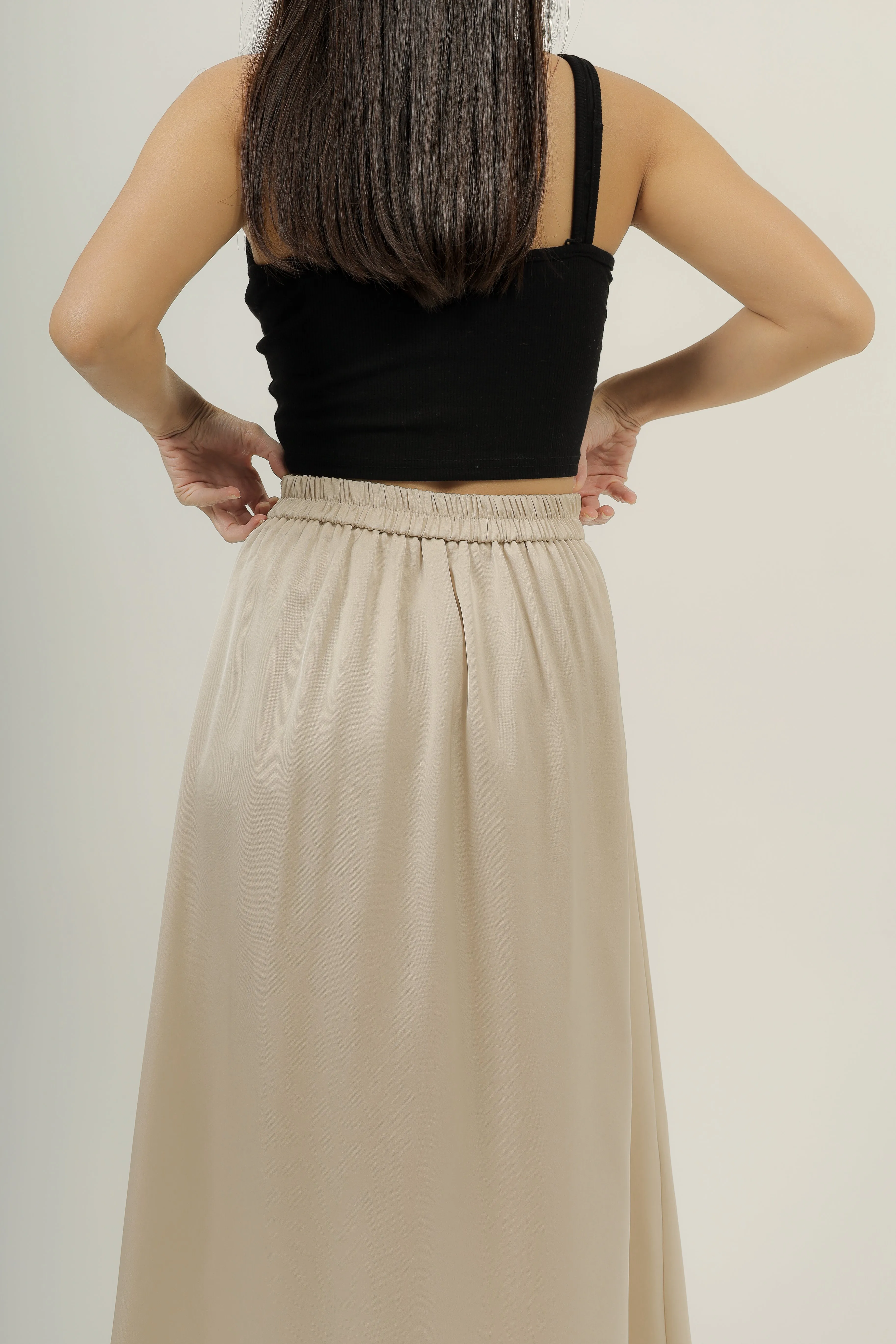 Posh Satin Midaxi Skirt