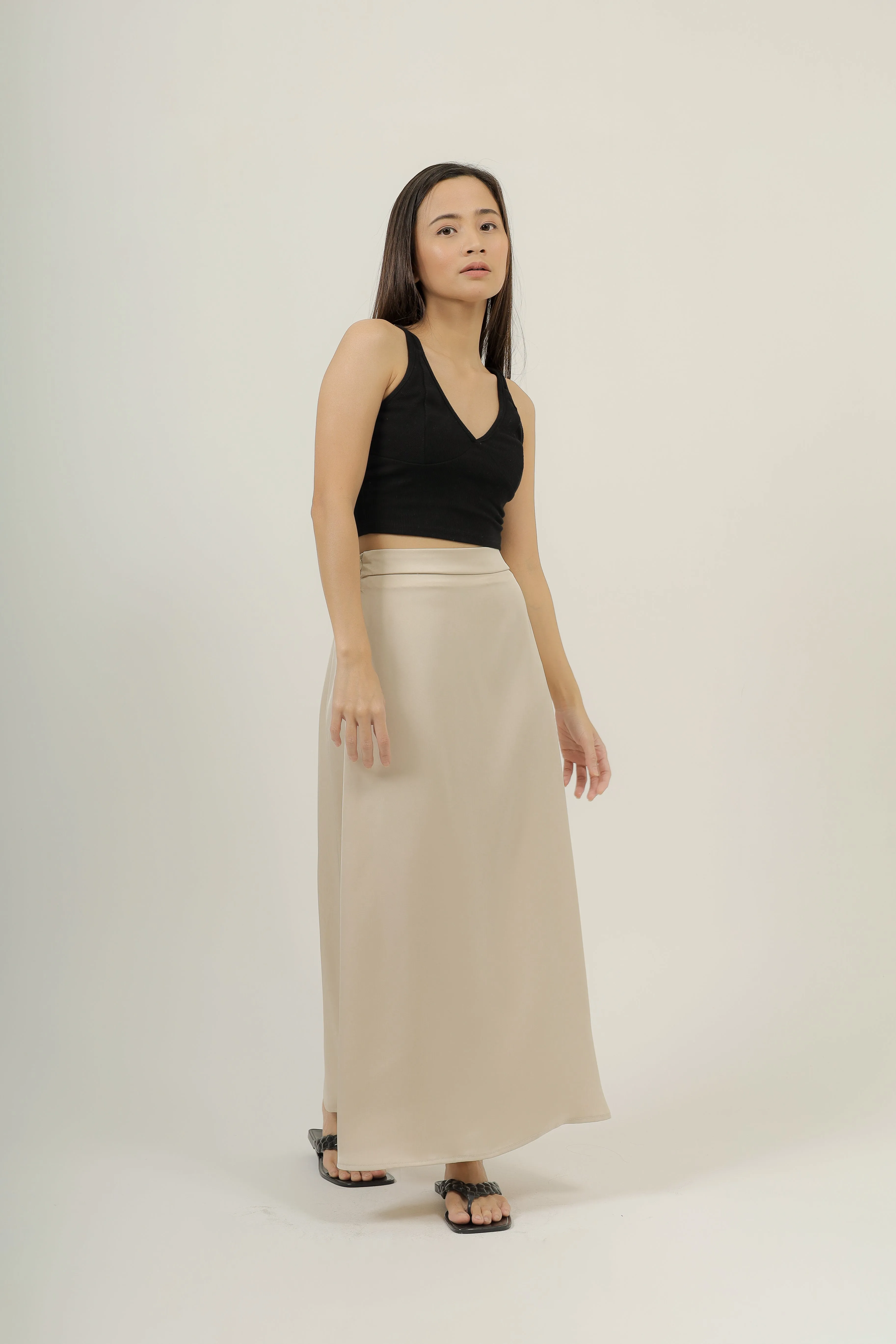 Posh Satin Midaxi Skirt