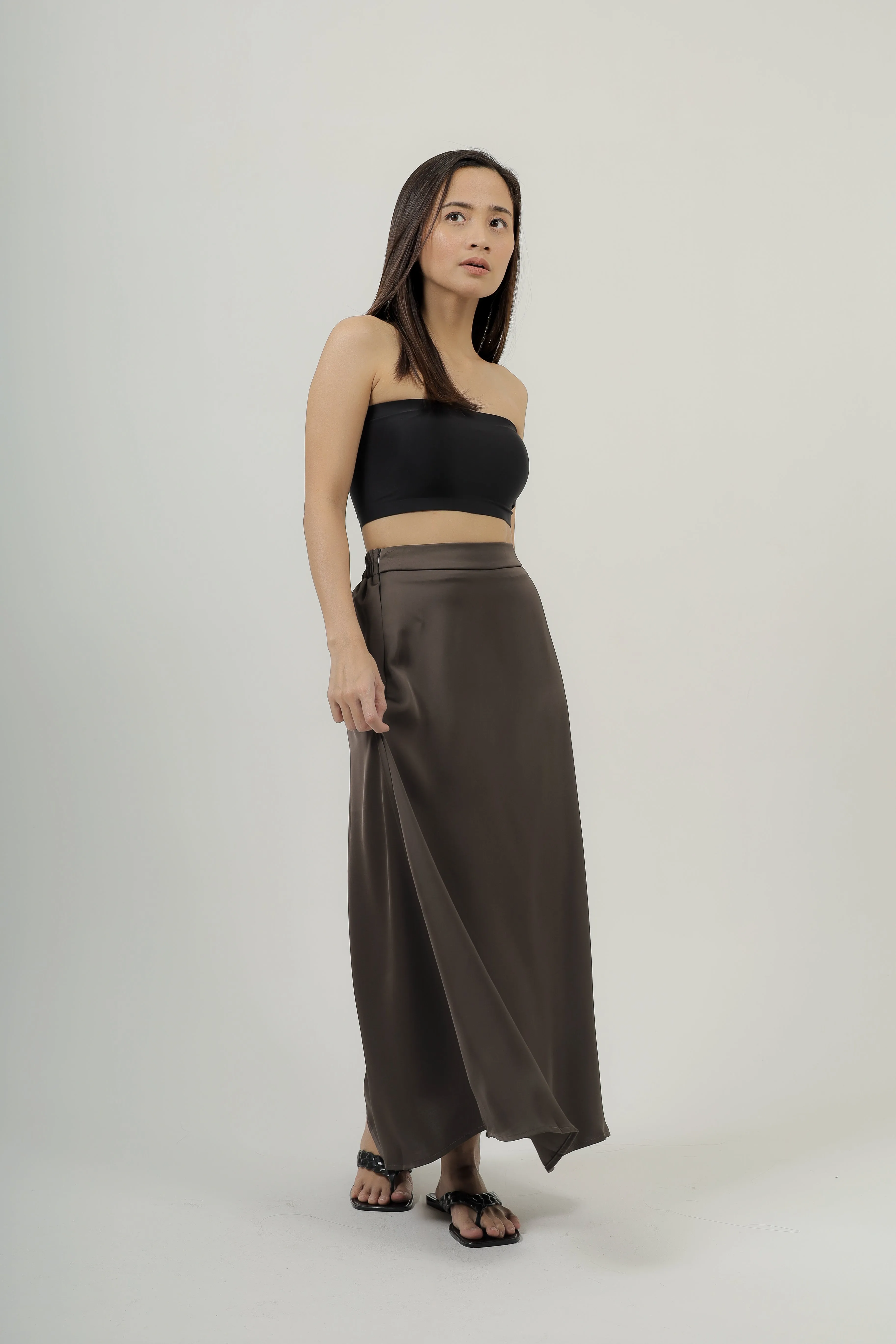 Posh Satin Midaxi Skirt
