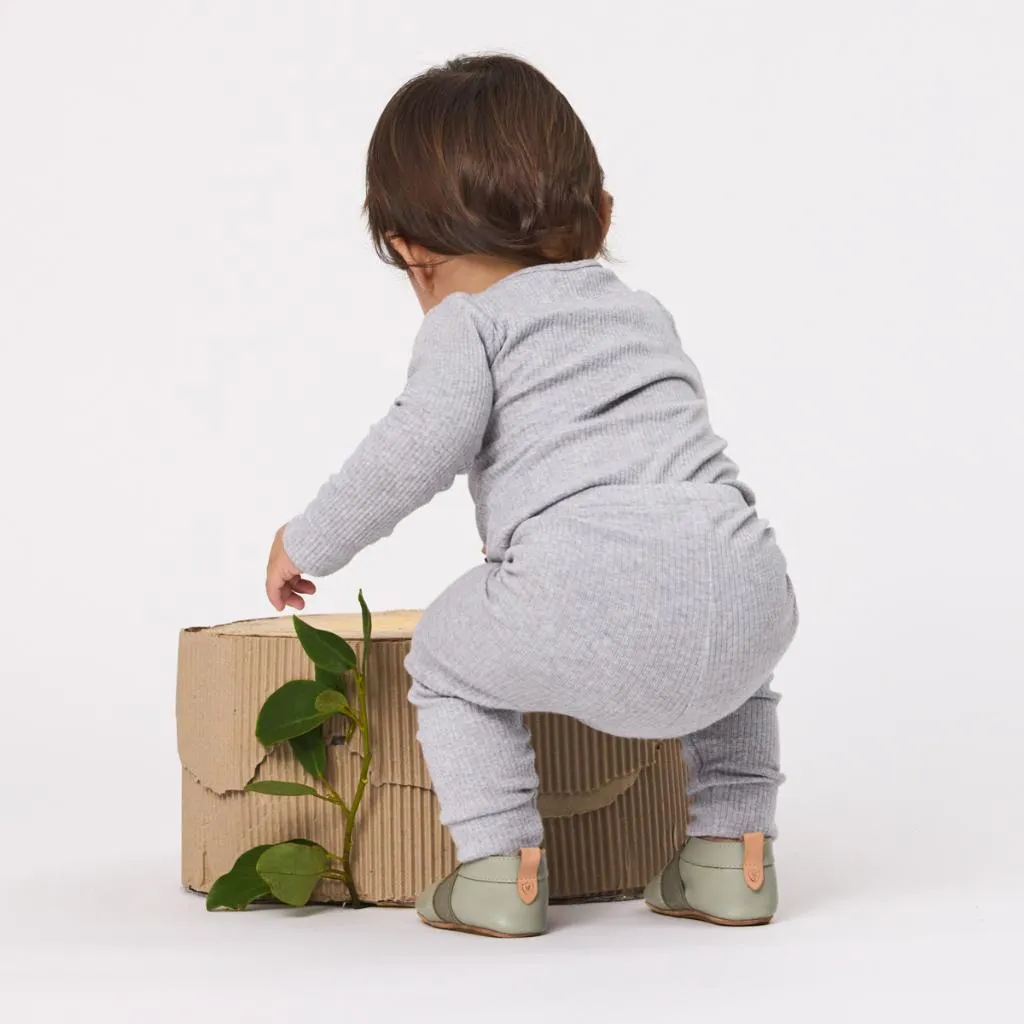 Pretty Brave Slip On Baby Shoes (Sage)