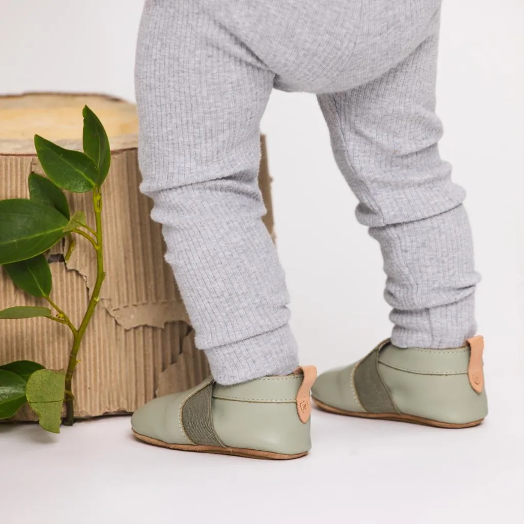 Pretty Brave Slip On Baby Shoes (Sage)