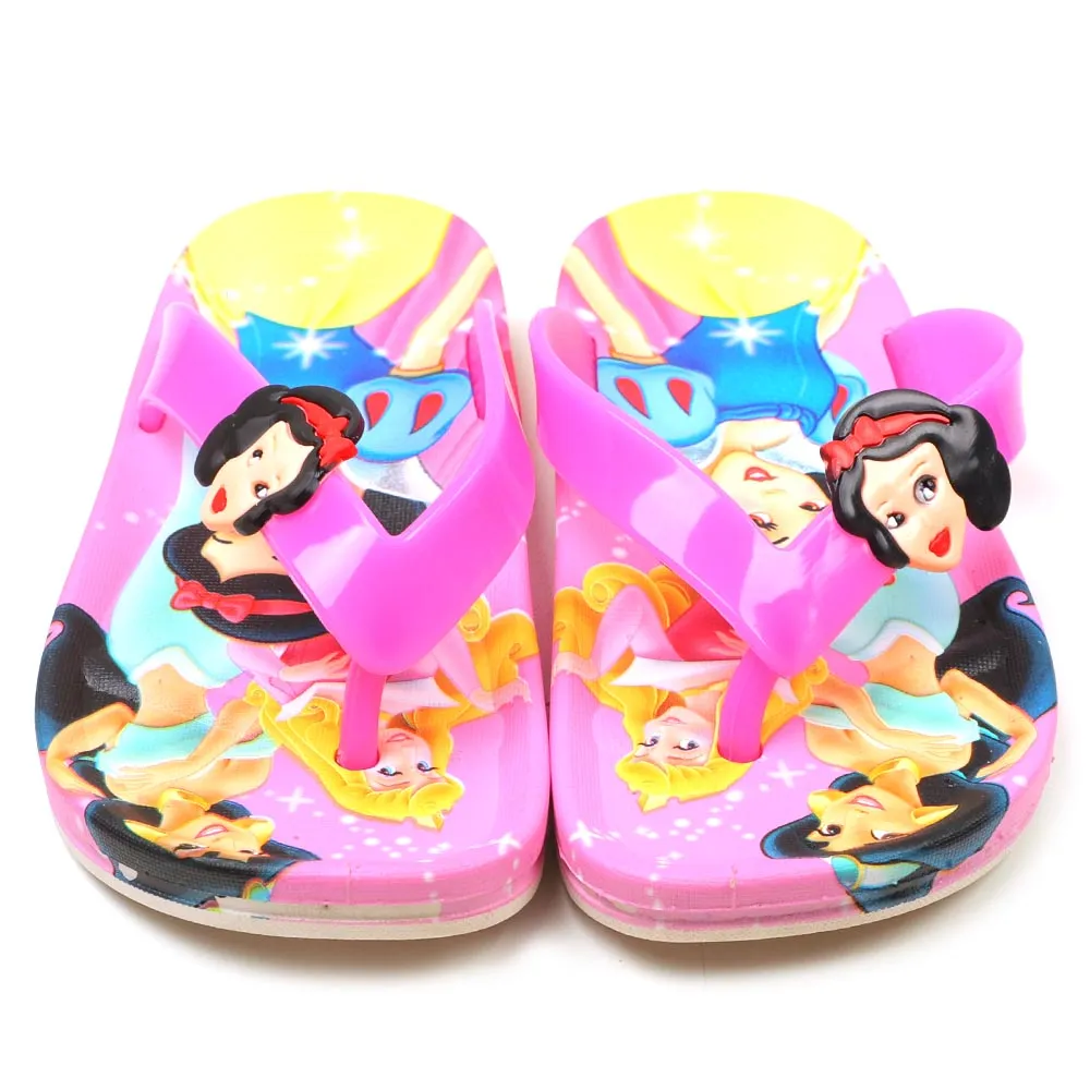Princess Character Girls Slipper - Pink