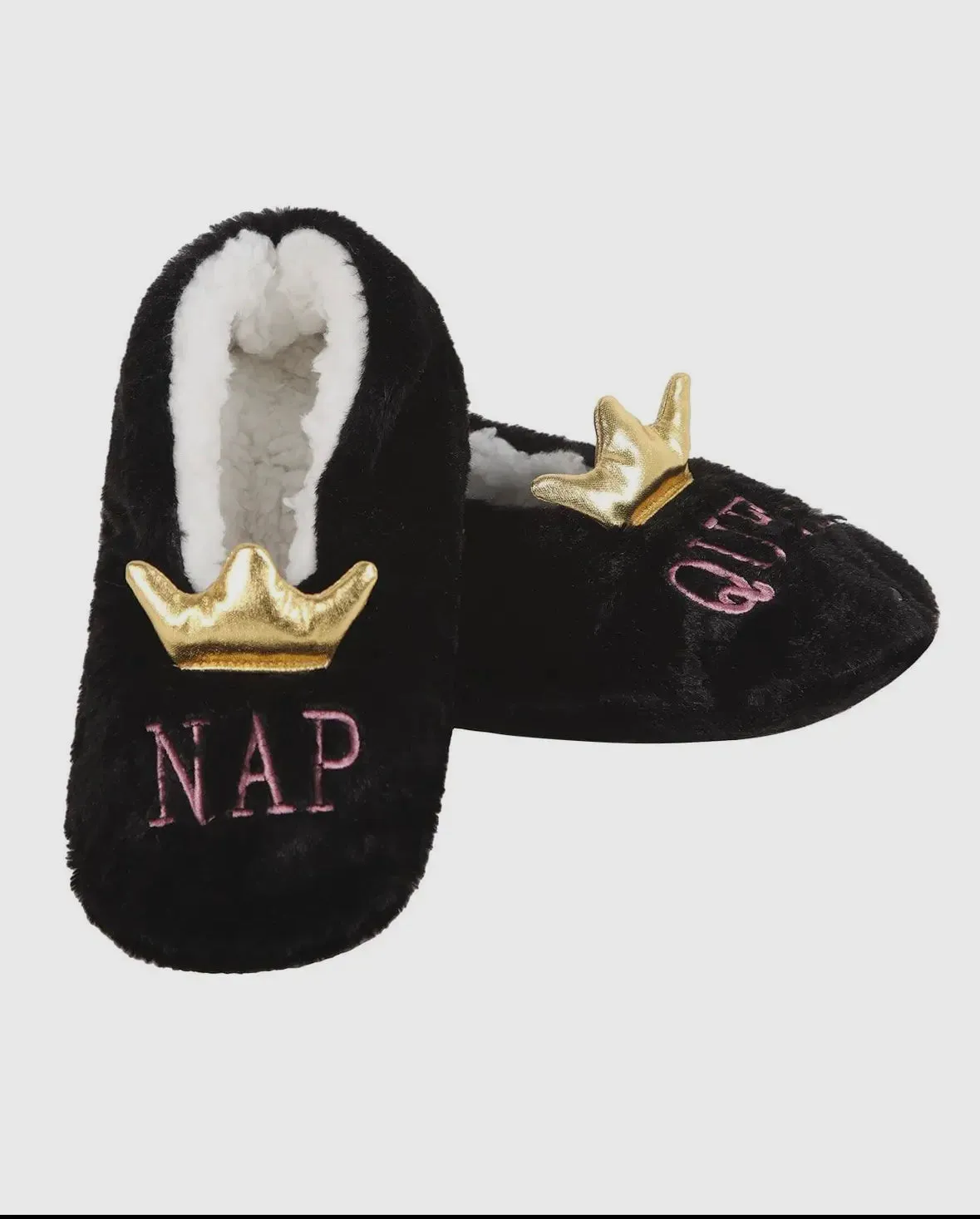 "Nap Queen" Sherpa Lined Slippers