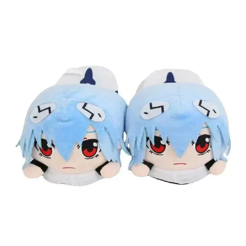 Rei Plush Ayanami Slippers - Evangelion Unisex House Shoes