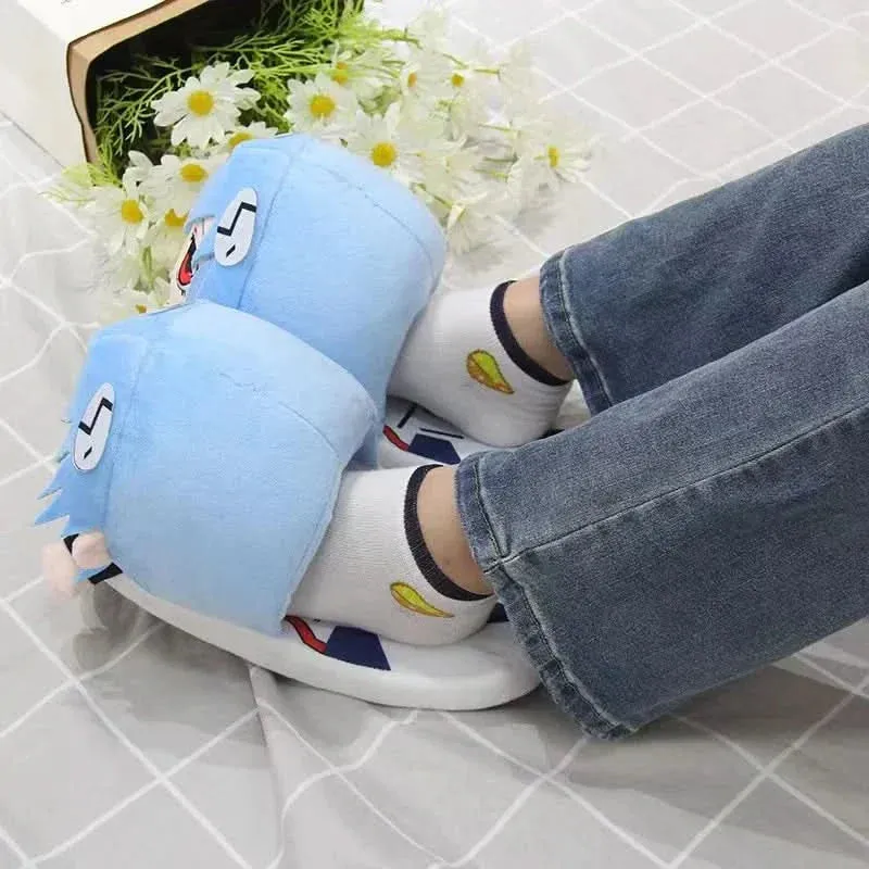Rei Plush Ayanami Slippers - Evangelion Unisex House Shoes