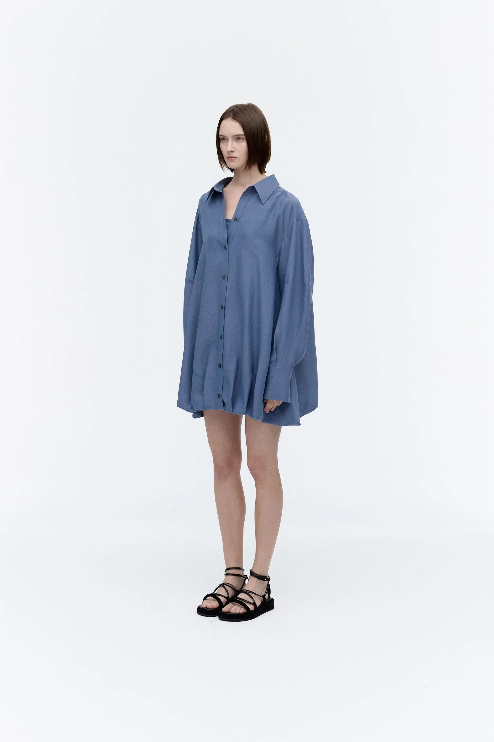 Sheer Ballon Silhouette One-Piece