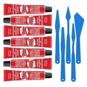 Shoe Goo Repair Adhesive - Clear, 7 Tubes, 0.18oz. - Bonus Spreaders