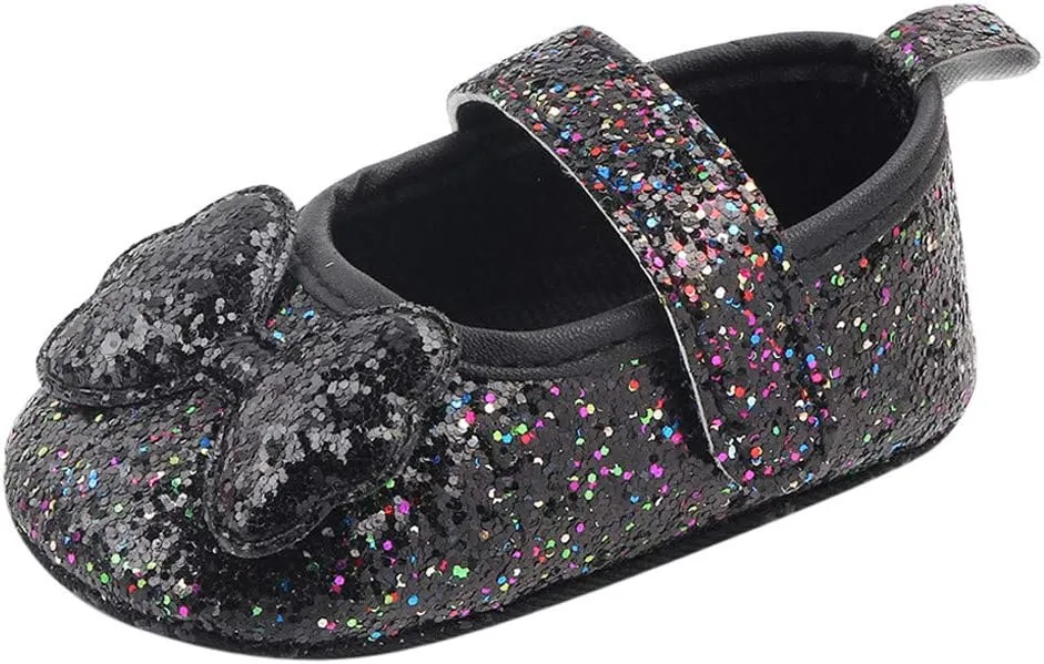 Shoes for Girls Indoor Walking Shoes Girls Bow-Knot Shoes Baby Soft-Soled Infant Princess Baby Shoes White Shoes