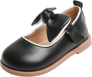 Shoes for Girls,Fashion Autumn Girls Casual Shoes Thick Sole Flat Round Toe Bow Lightweight Dress Shoes 1-6 Years