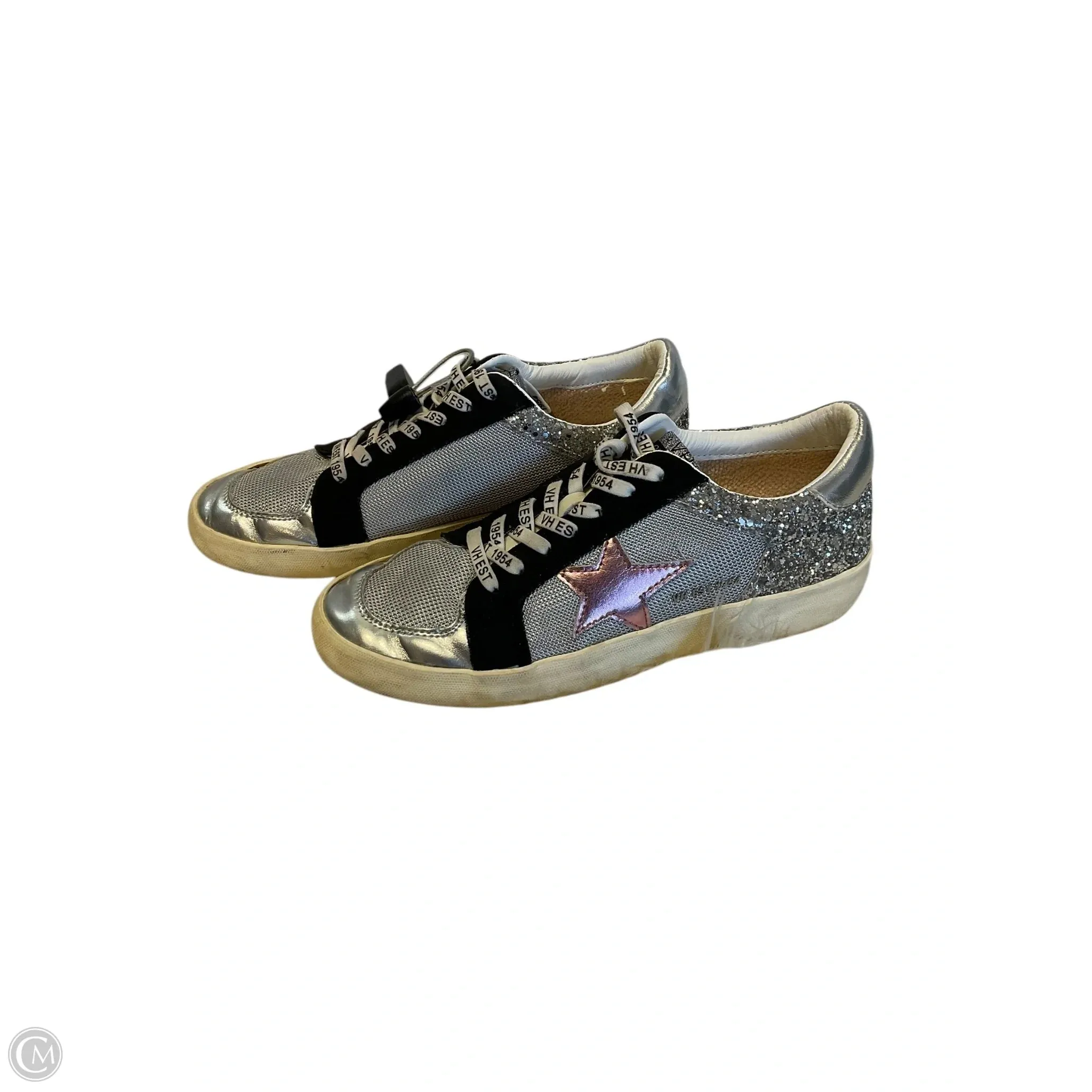 Shoes Sneakers By Vintage Havana In Silver, Size: 9